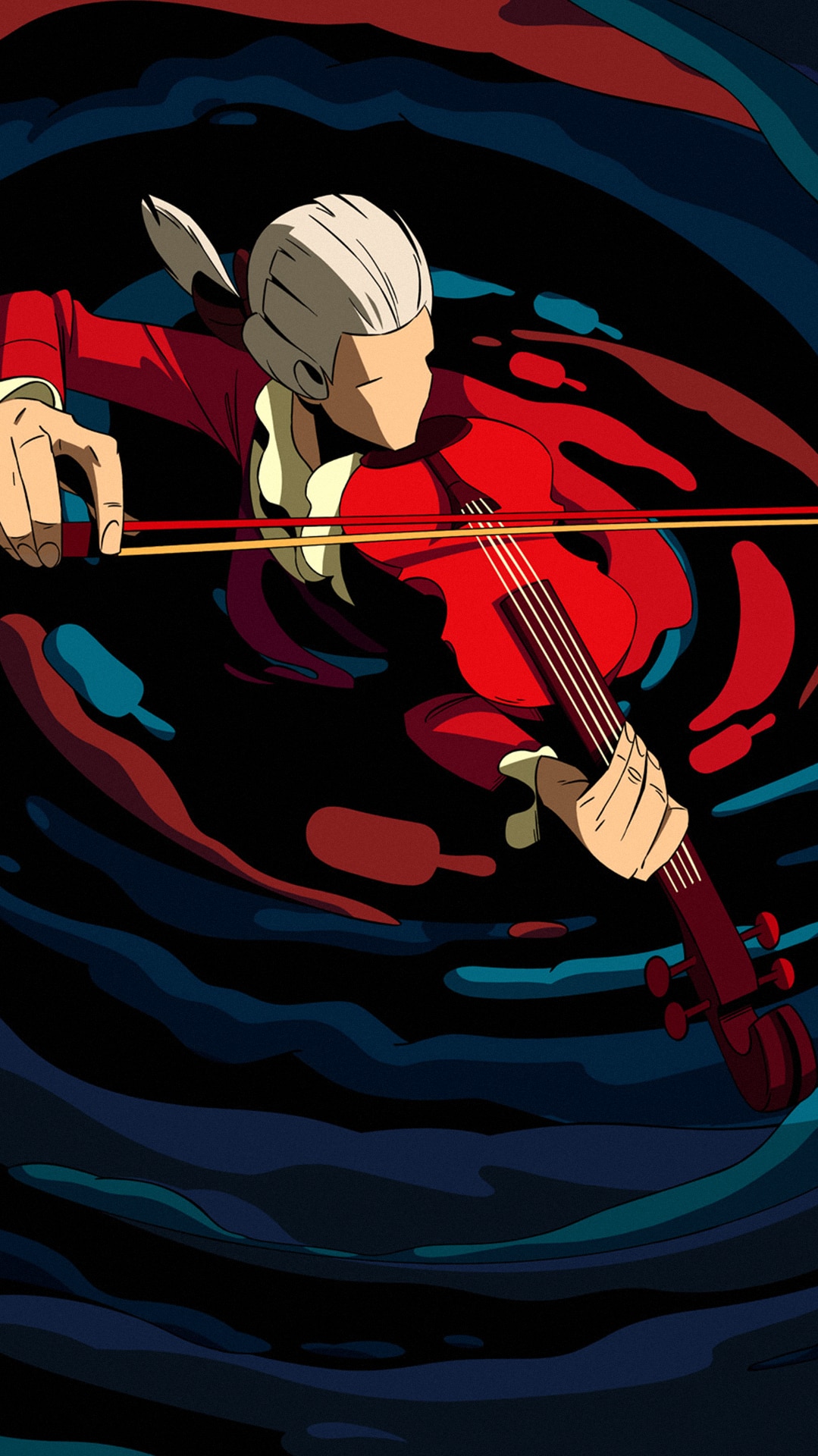Mozart Wallpaper - Comic Mozart by Magnum spielt auf Violine