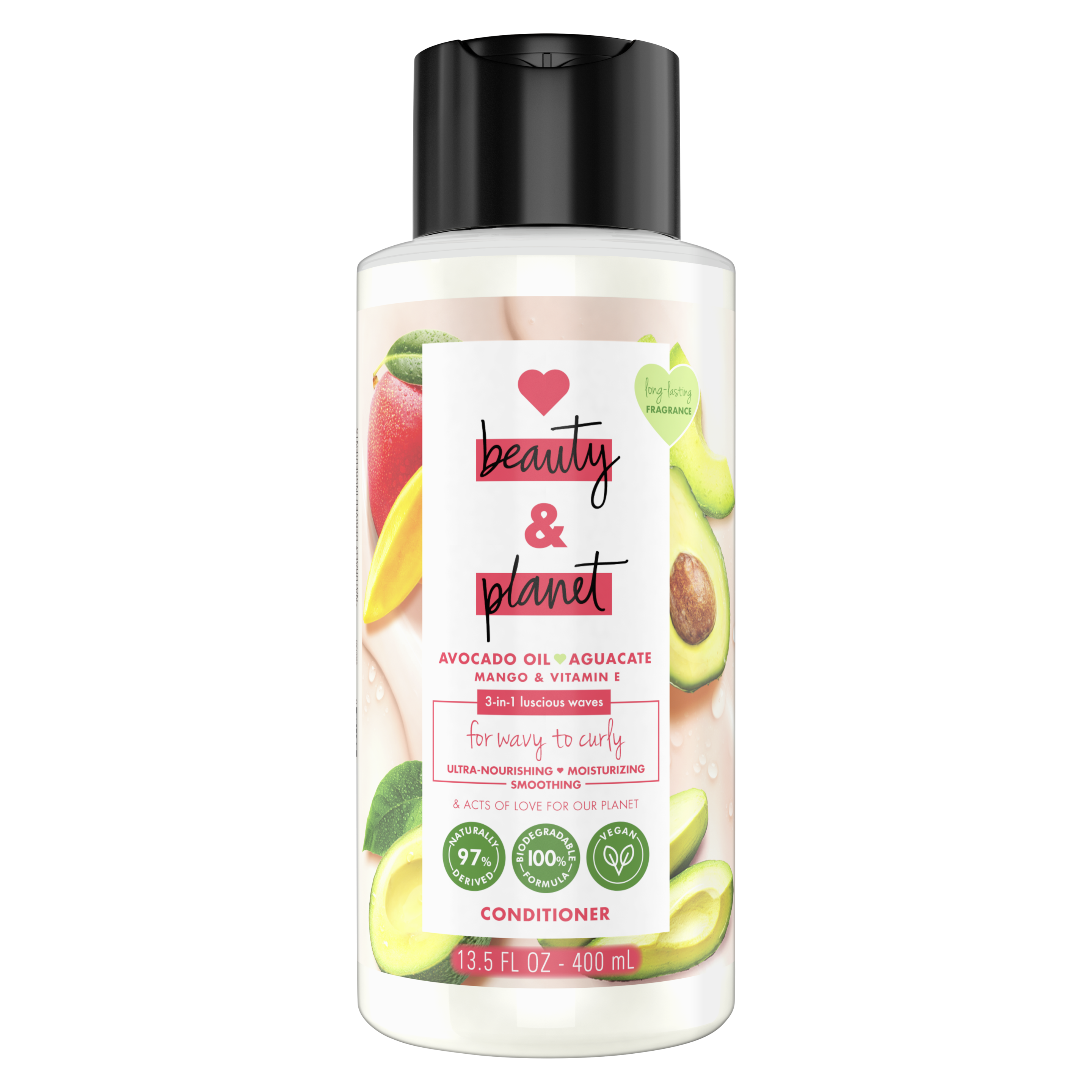 Front of conditioner pack Love Beauty Planet Avocado & Mango Conditioner Ultra-Nourishing 13.5oz