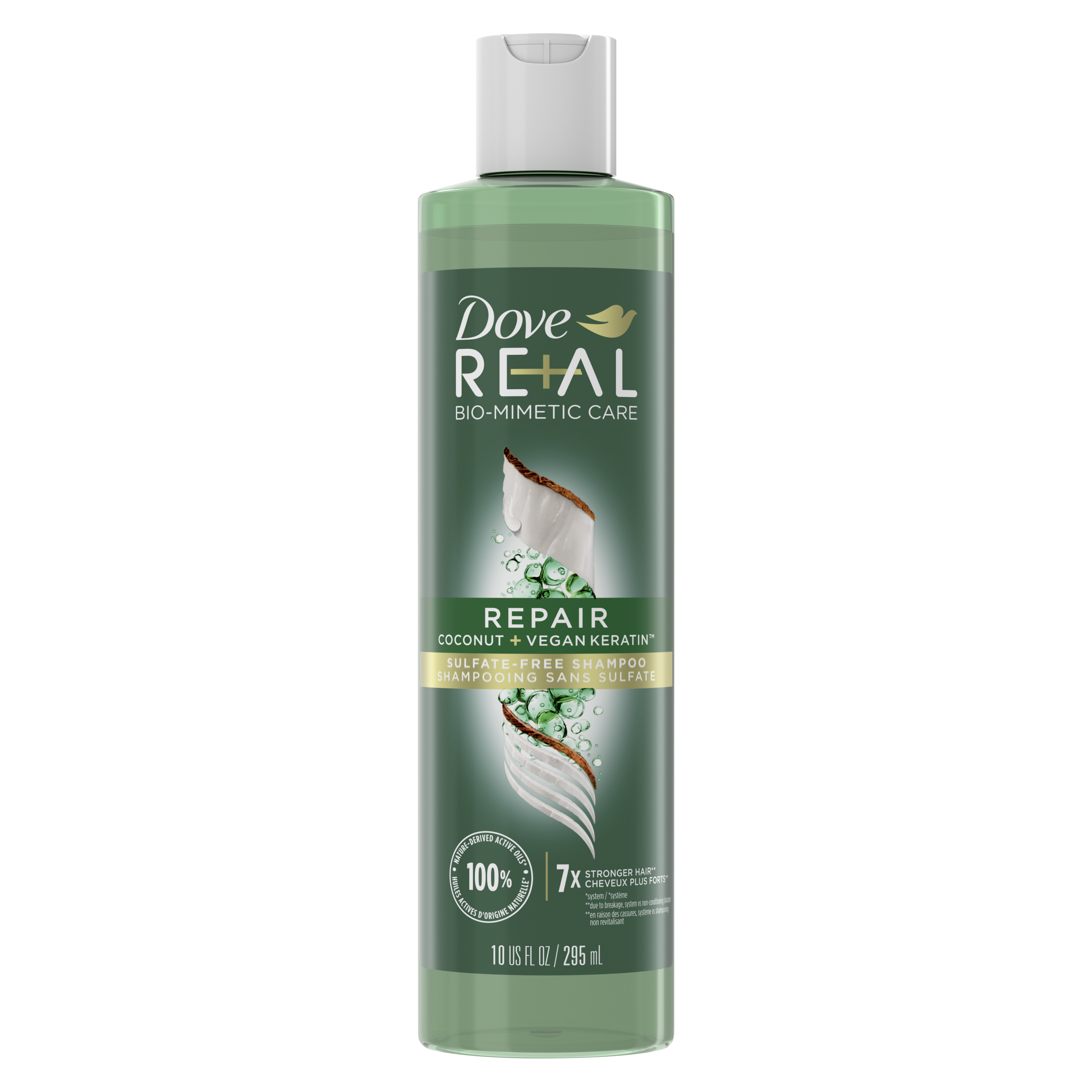 Dove RE+AL Bio-Mimetic Repair Coconut + Vegan Keratin Sulfate-Free Shampoo