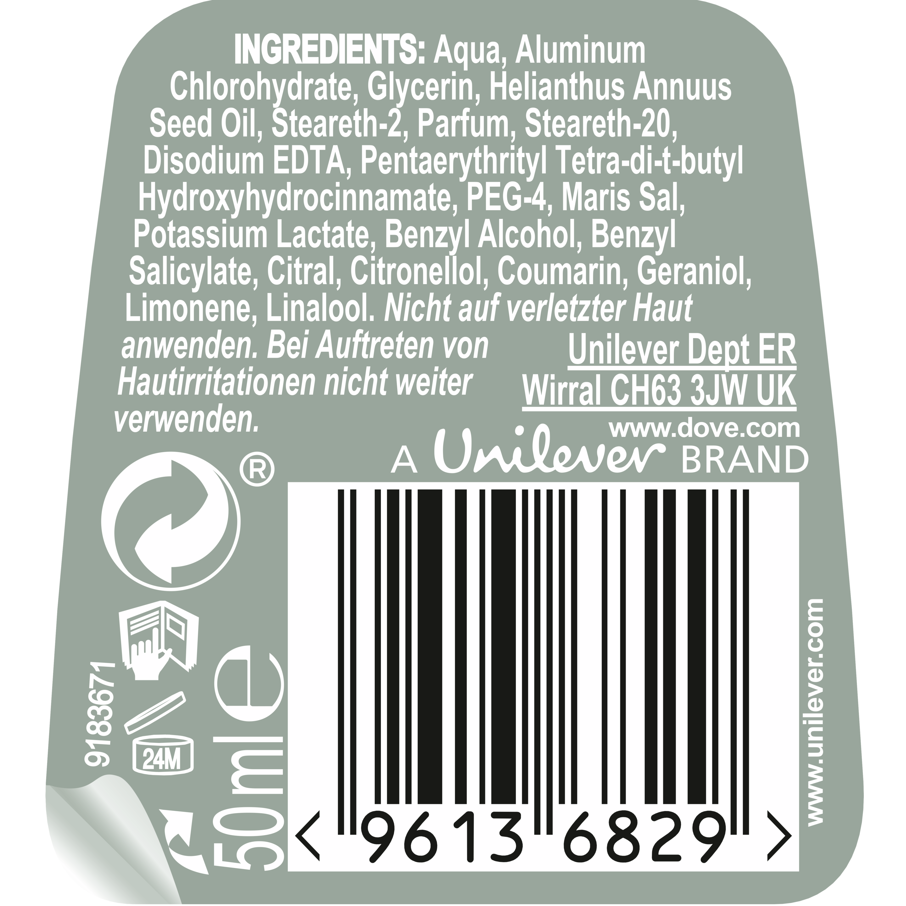 Antiperspirant roll-on Men+Care Elements Minerals+Sage