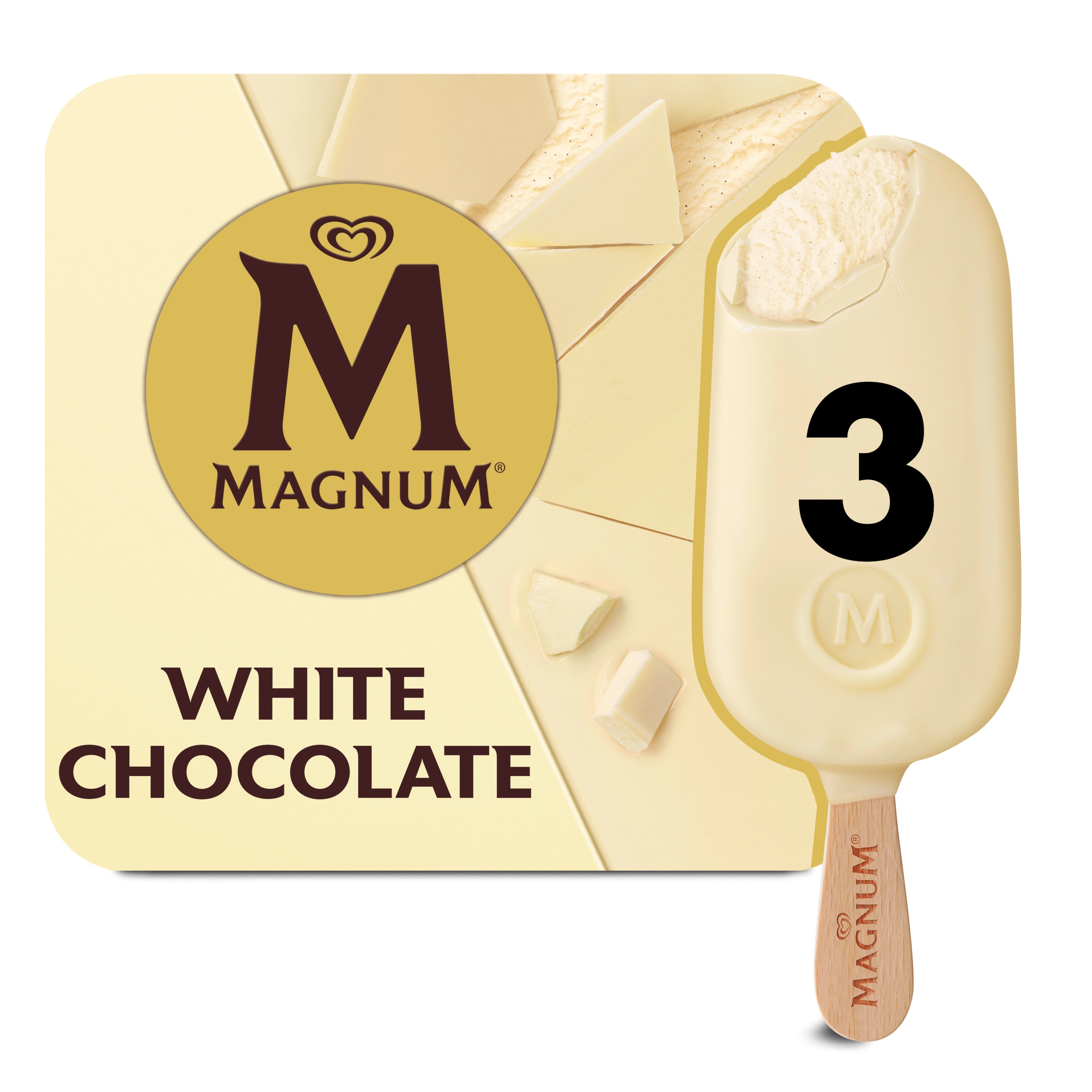 Magnum White Ice Cream 3 x 100ml