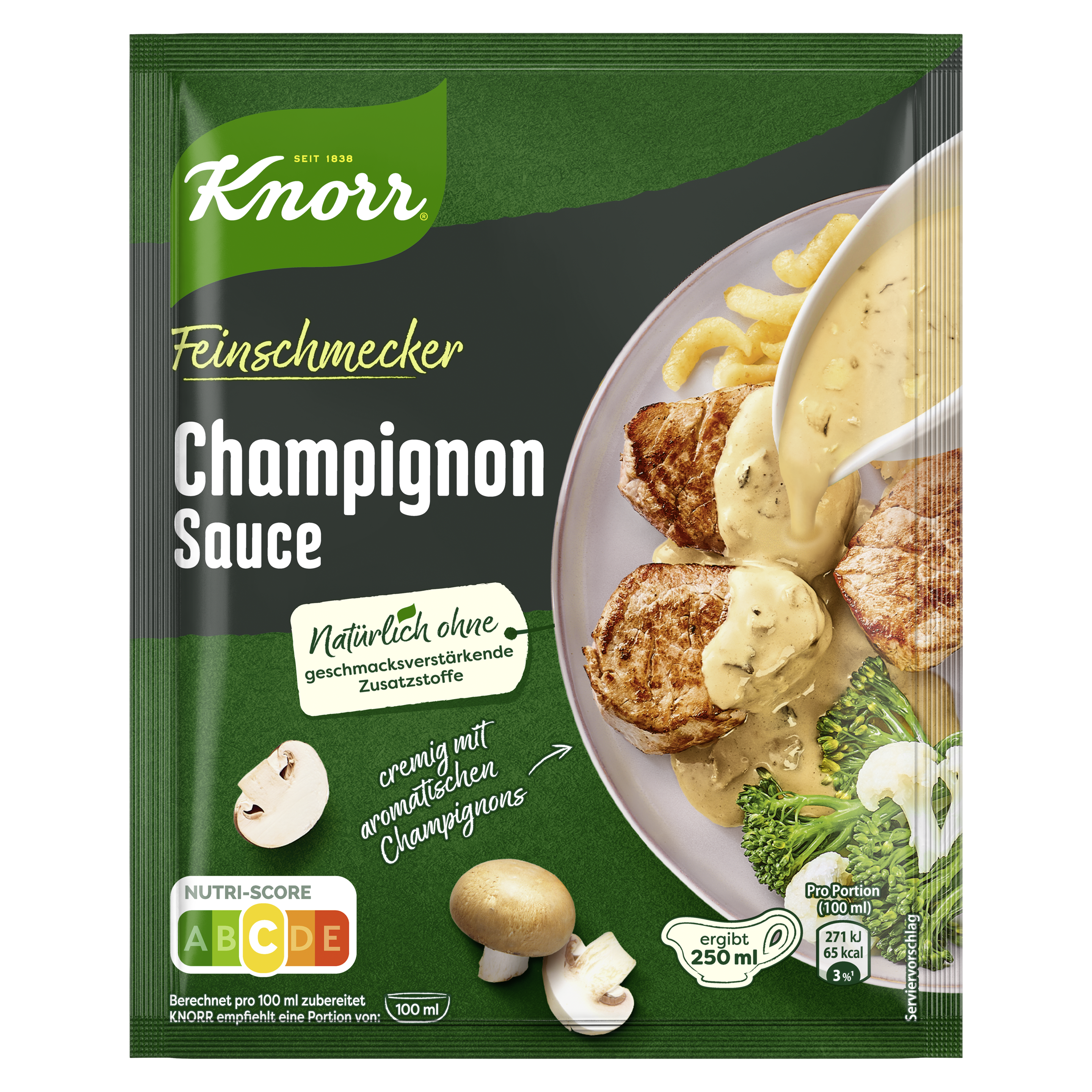 Knorr Feinschmecker Champignon Sauce ergibt 250 ml