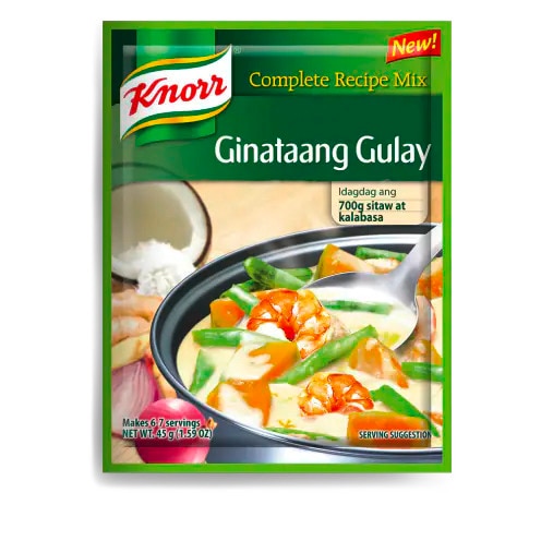 A packet of Knorr Complete Recipe Mix Ginataang Gulay