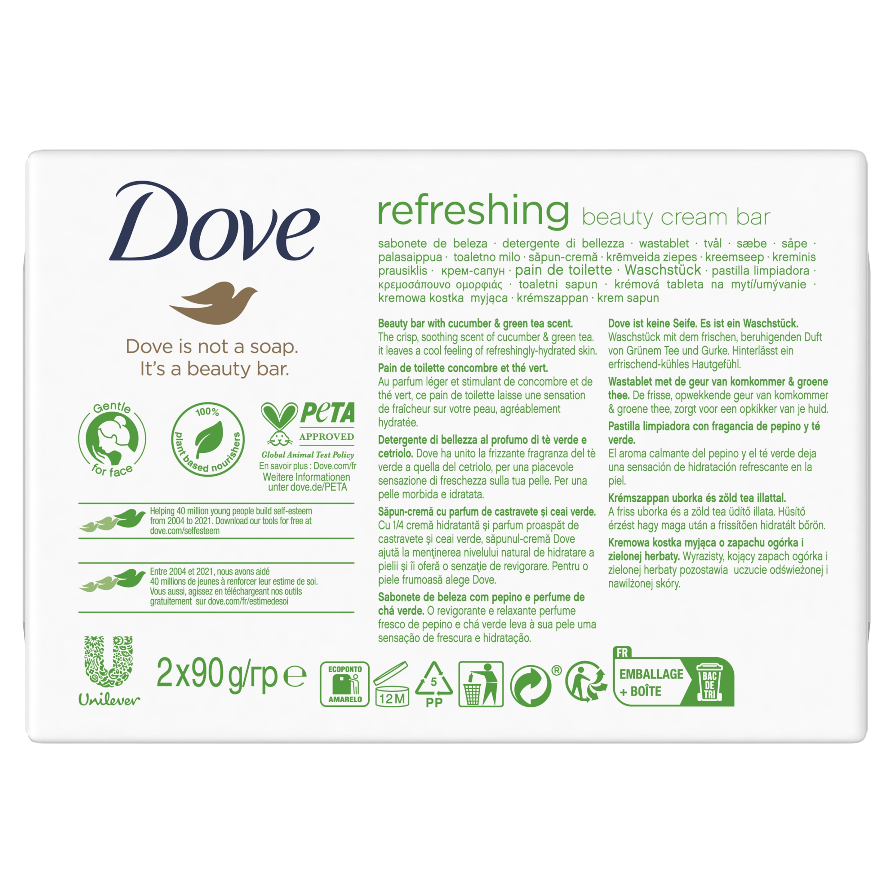 Dove Refreshing Kremowa kostka myjąca