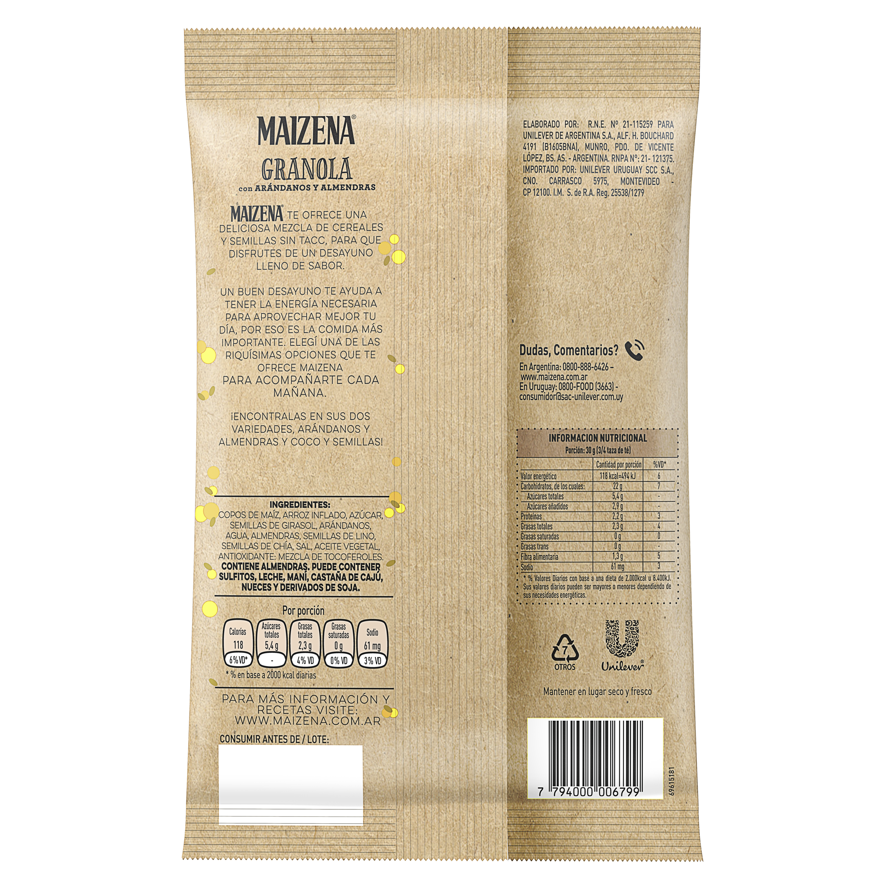 Premezcla de bizcochuelo sabor Chocolate sin TACC - Maizena