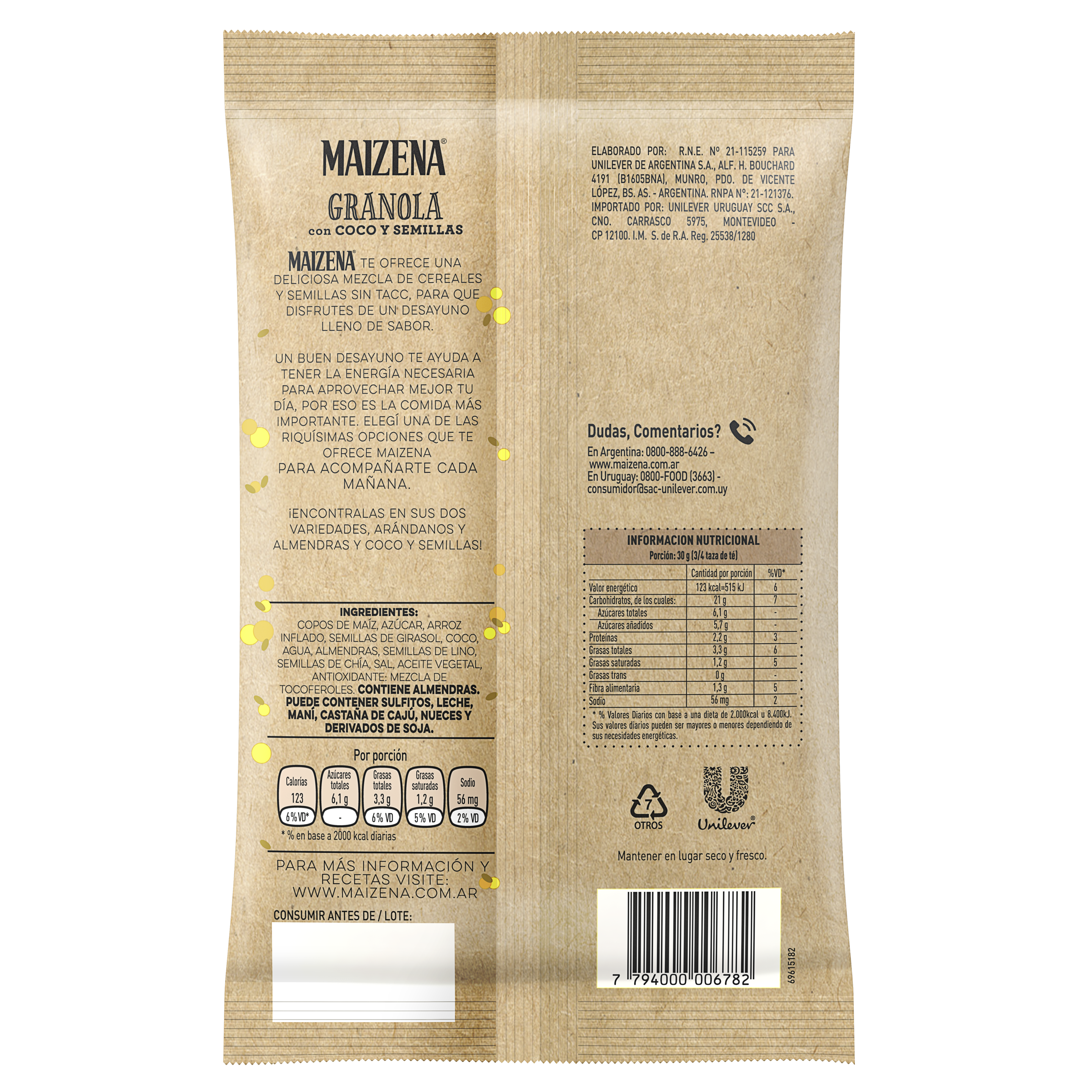 Premezcla de bizcochuelo sabor Chocolate sin TACC - Maizena