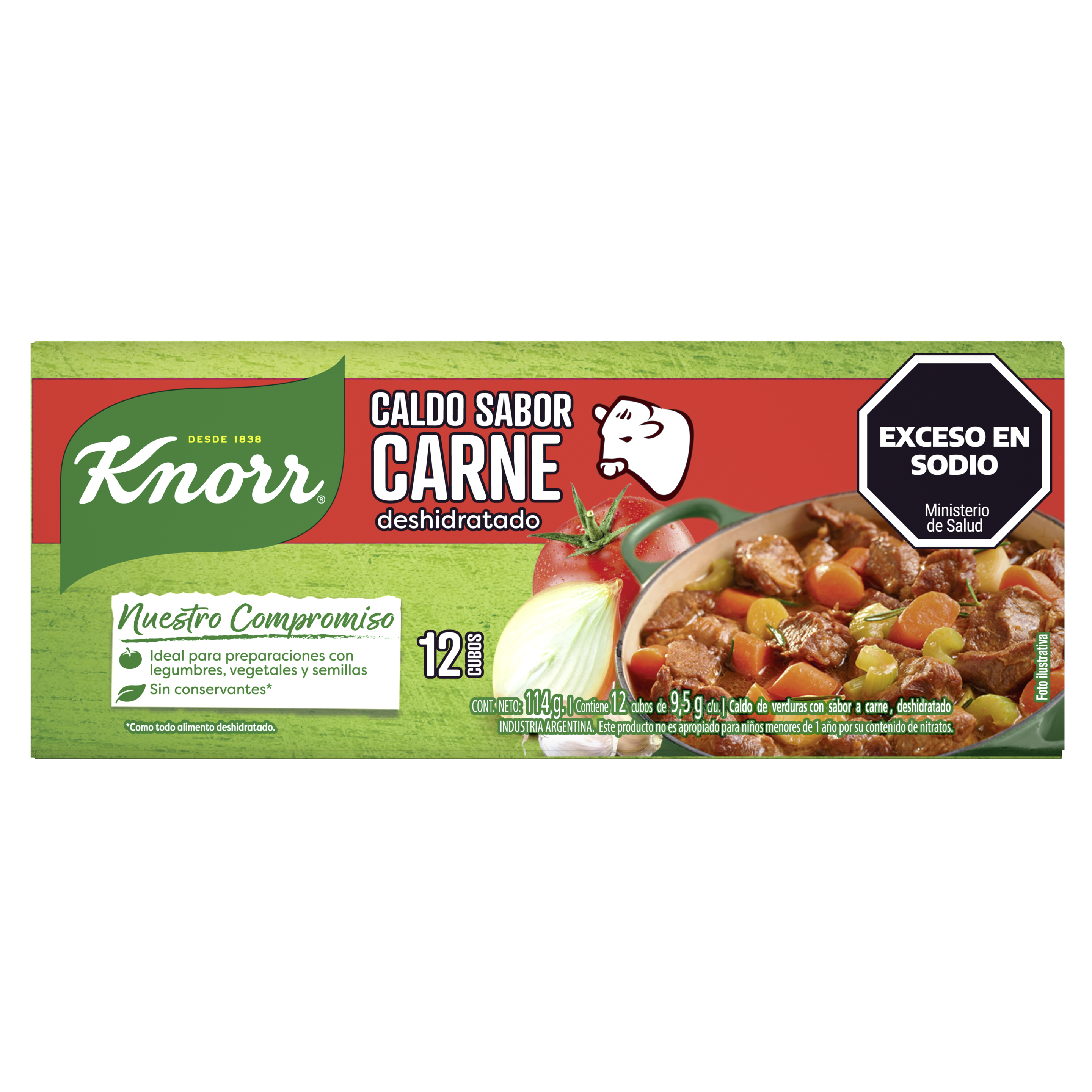 Imagen de envase Caldo de Carne x12 Knorr
