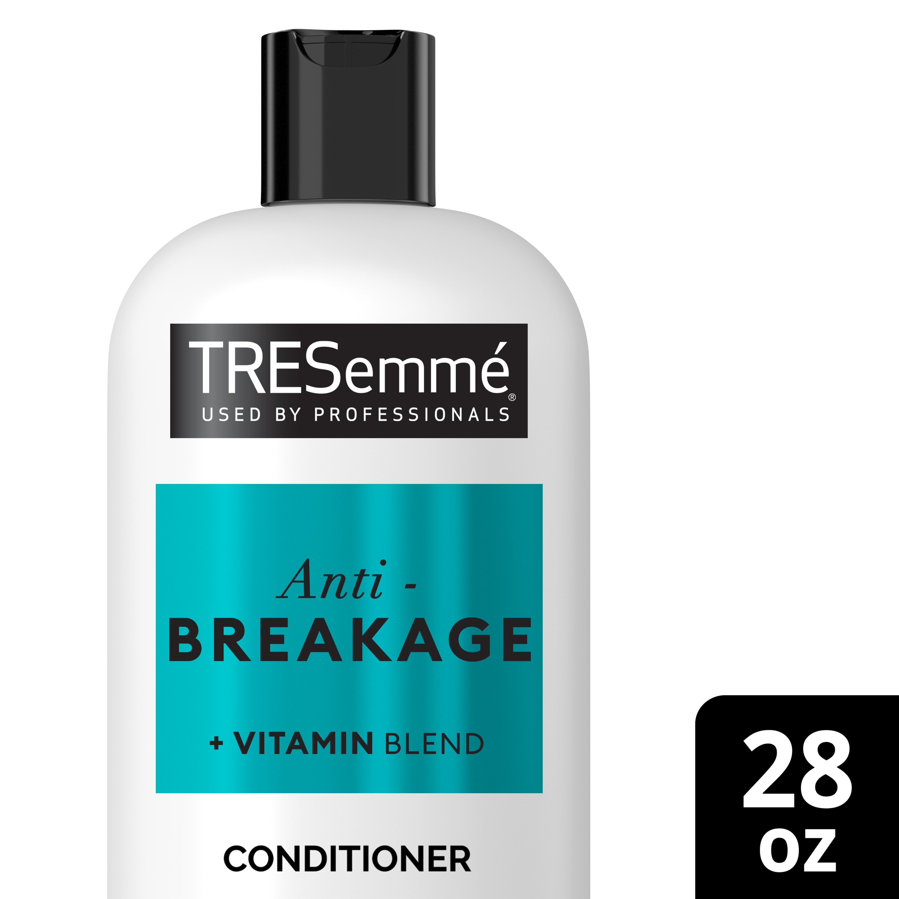Image de l'avant de la bouteille de TRESemmé® Anti-Breakage Conditioner de 828 ml