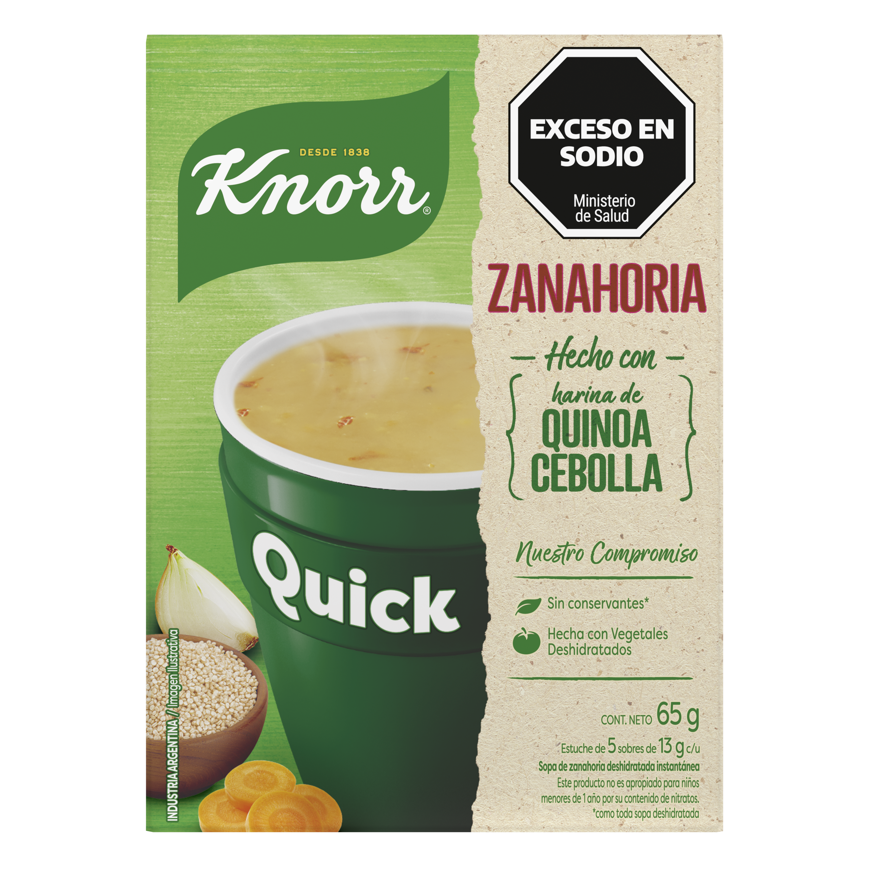 Imagen de envase Sopa Quick Zanahoria Knorr