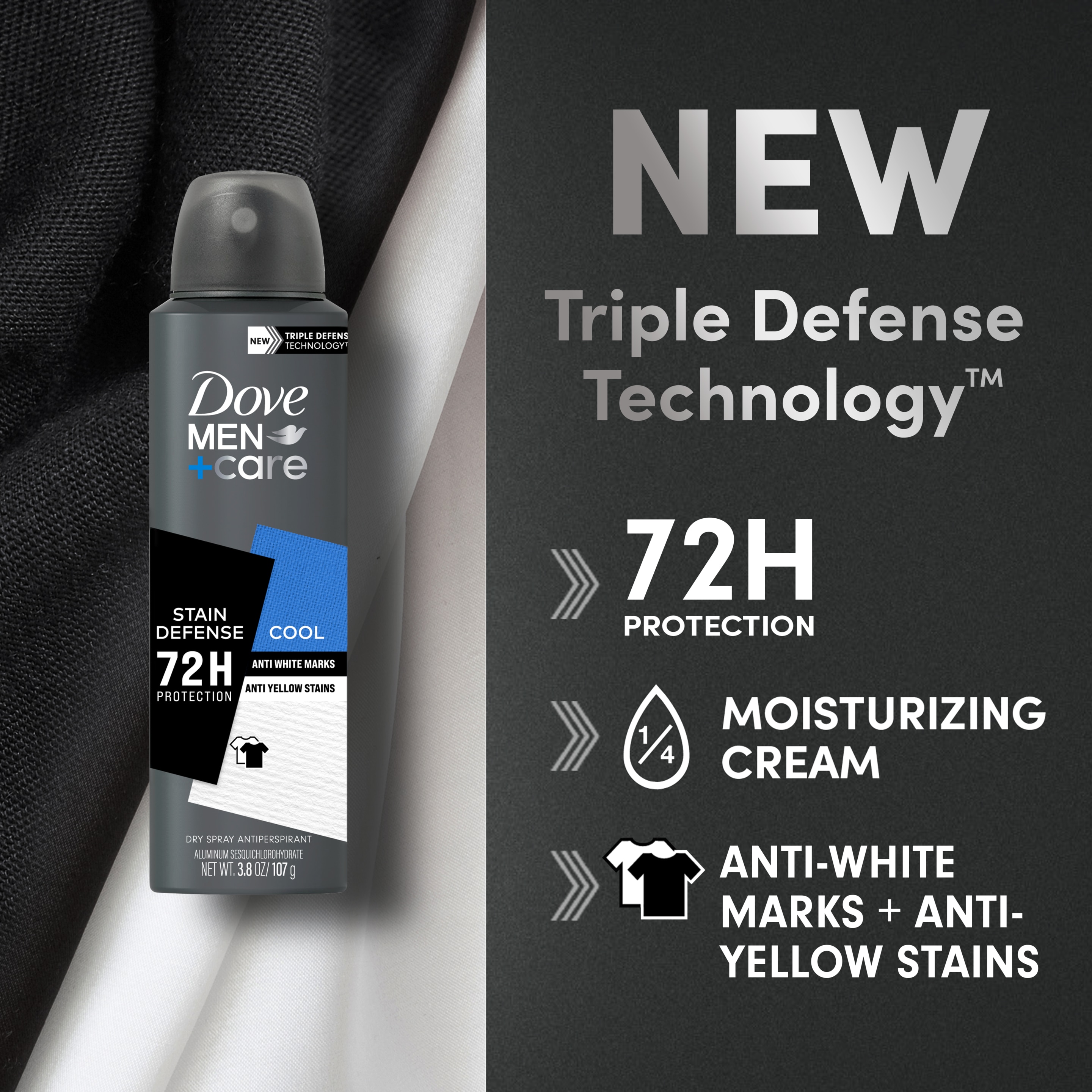 Men+Care Stain Defense Cool Dry Spray Antiperspirant