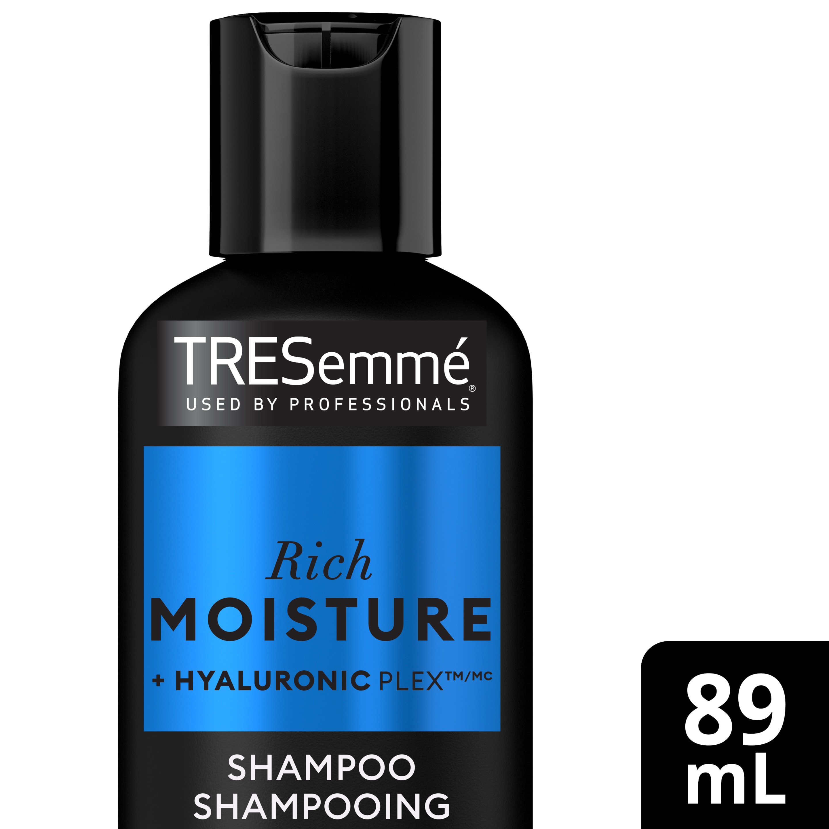 Image de l'avant de la bouteille de TRESemmé® Rich Moisture Shampoode 89 ml