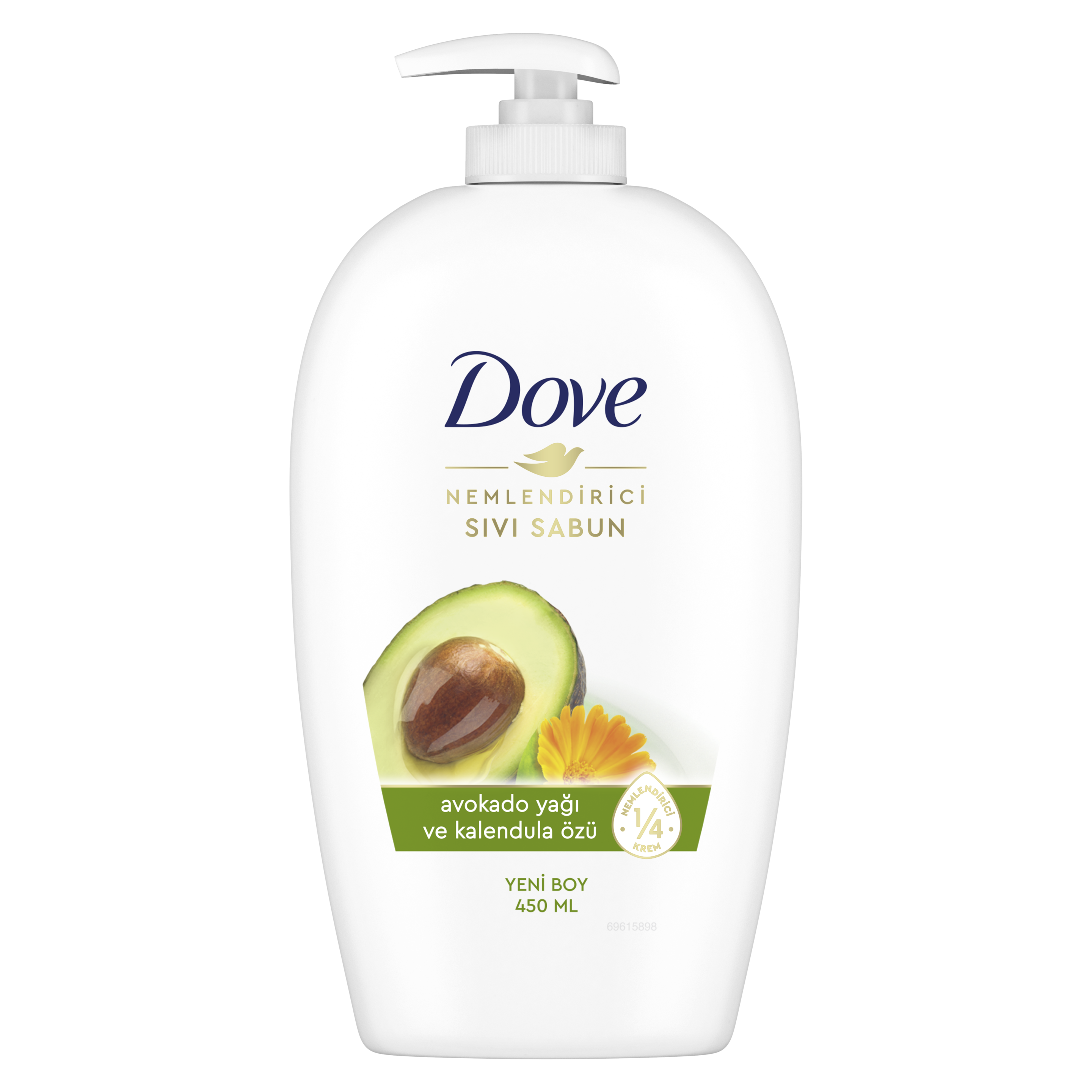 Dove Avokado Yağı ve Kalendula Özlü Nemlendirici Sıvı Sabun 450 ml