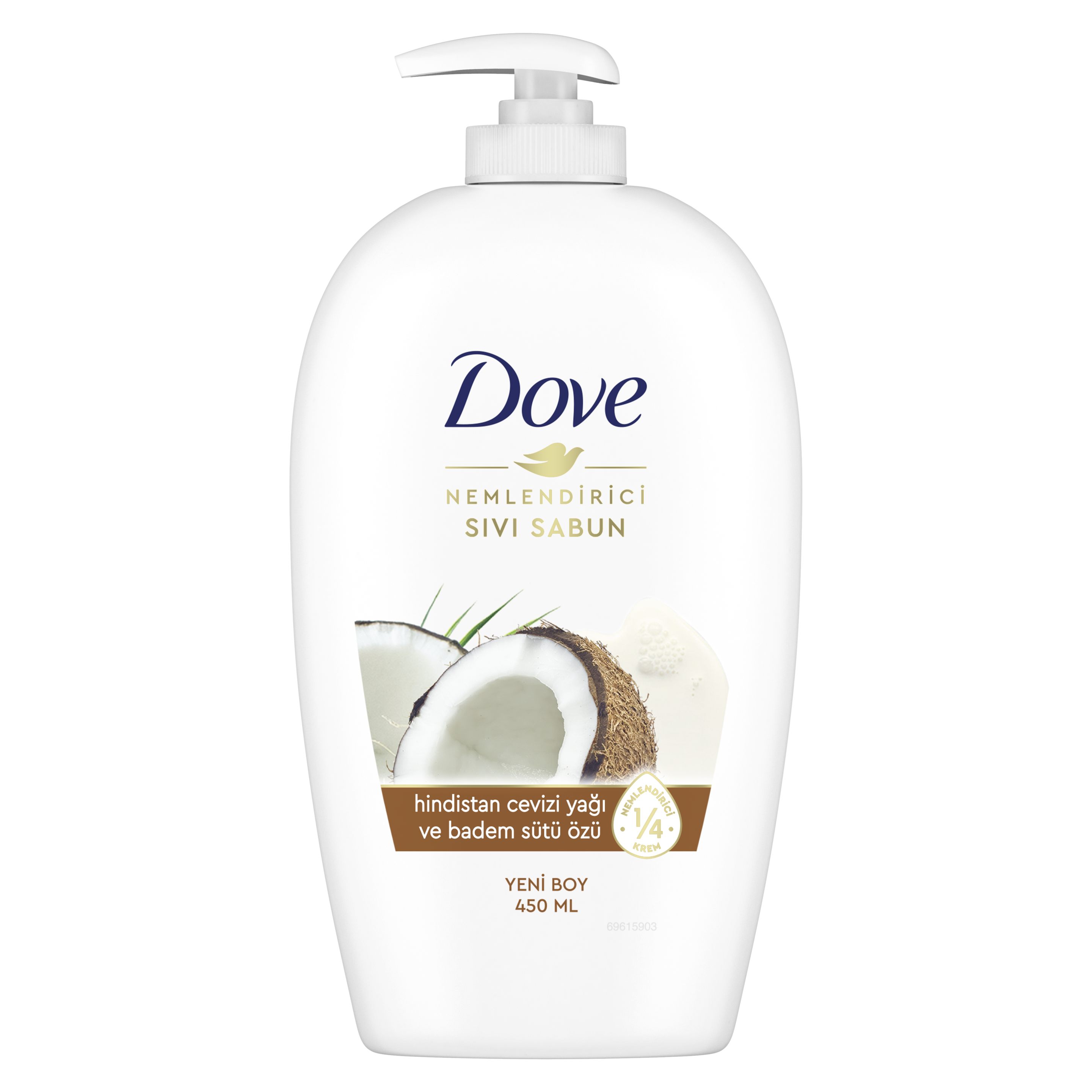 Dove Hindistan Cevizi Yağı ve Badem Sütü Özü Nemlendirici Sıvı Sabun 450 ml