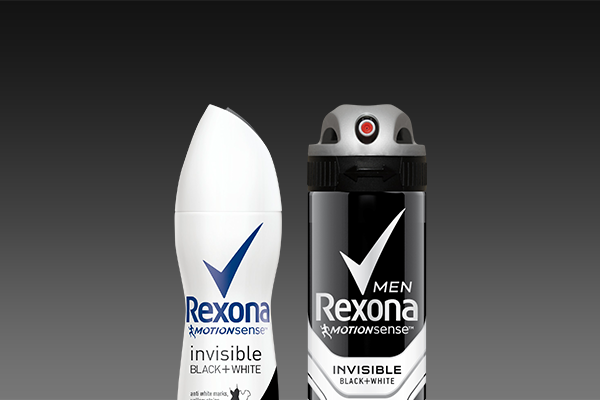 Rexona Erkekler ve Kadınlar için Invisible Black and White Antiperspirant Deodorant