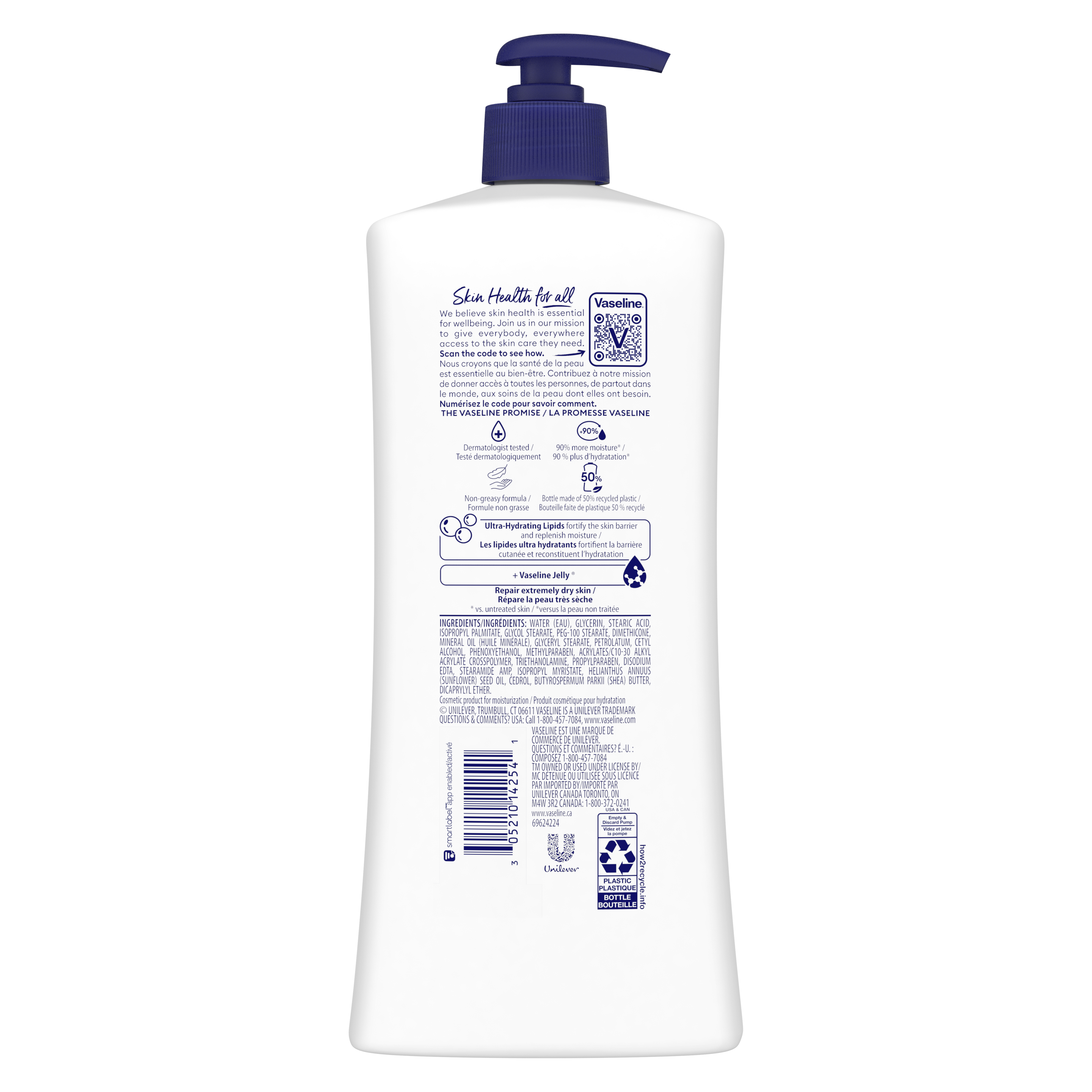 Vaseline® Intensive Care™ Advanced Repair Unscented Lotion reverso