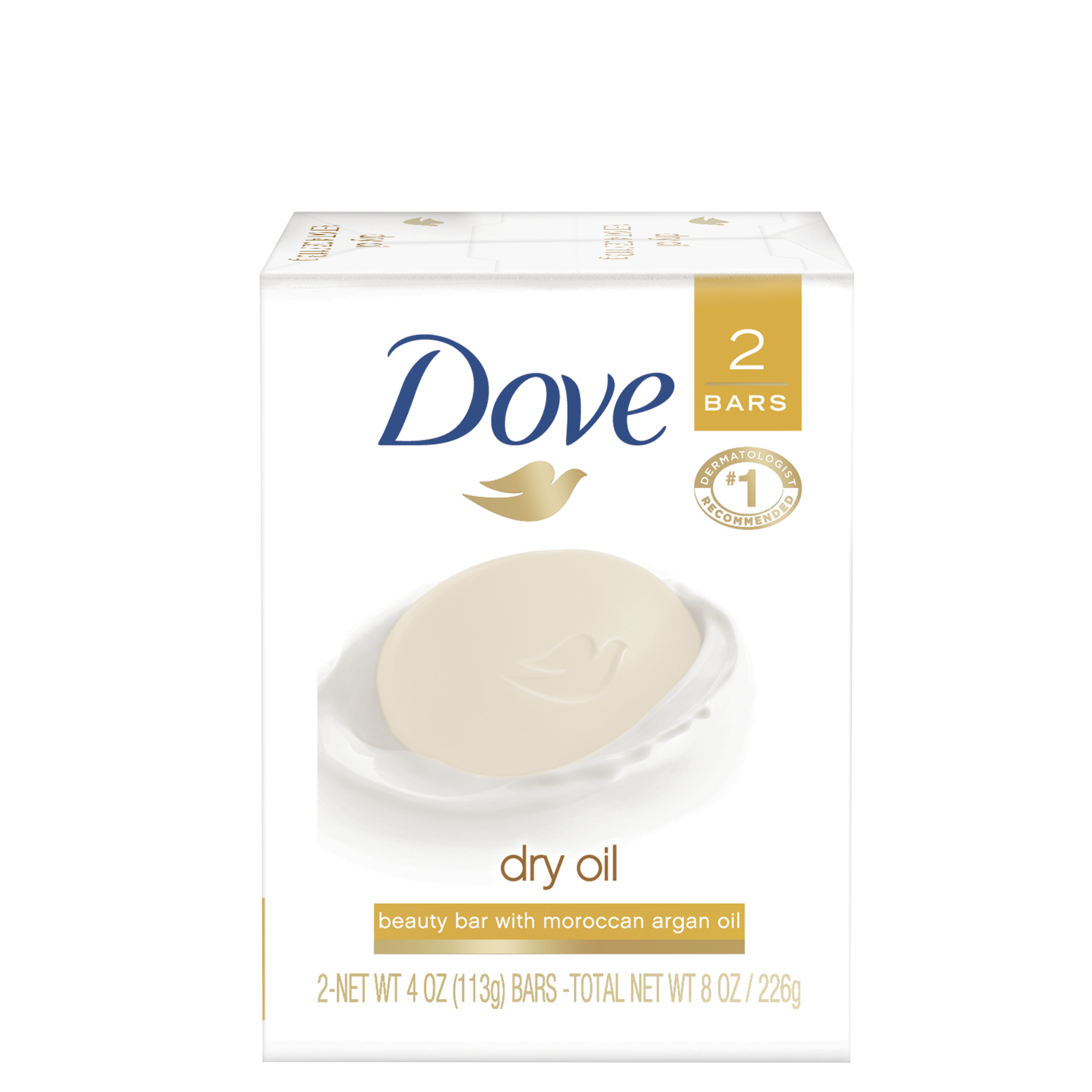 Dove Dry Oil Beauty Bar 2pk