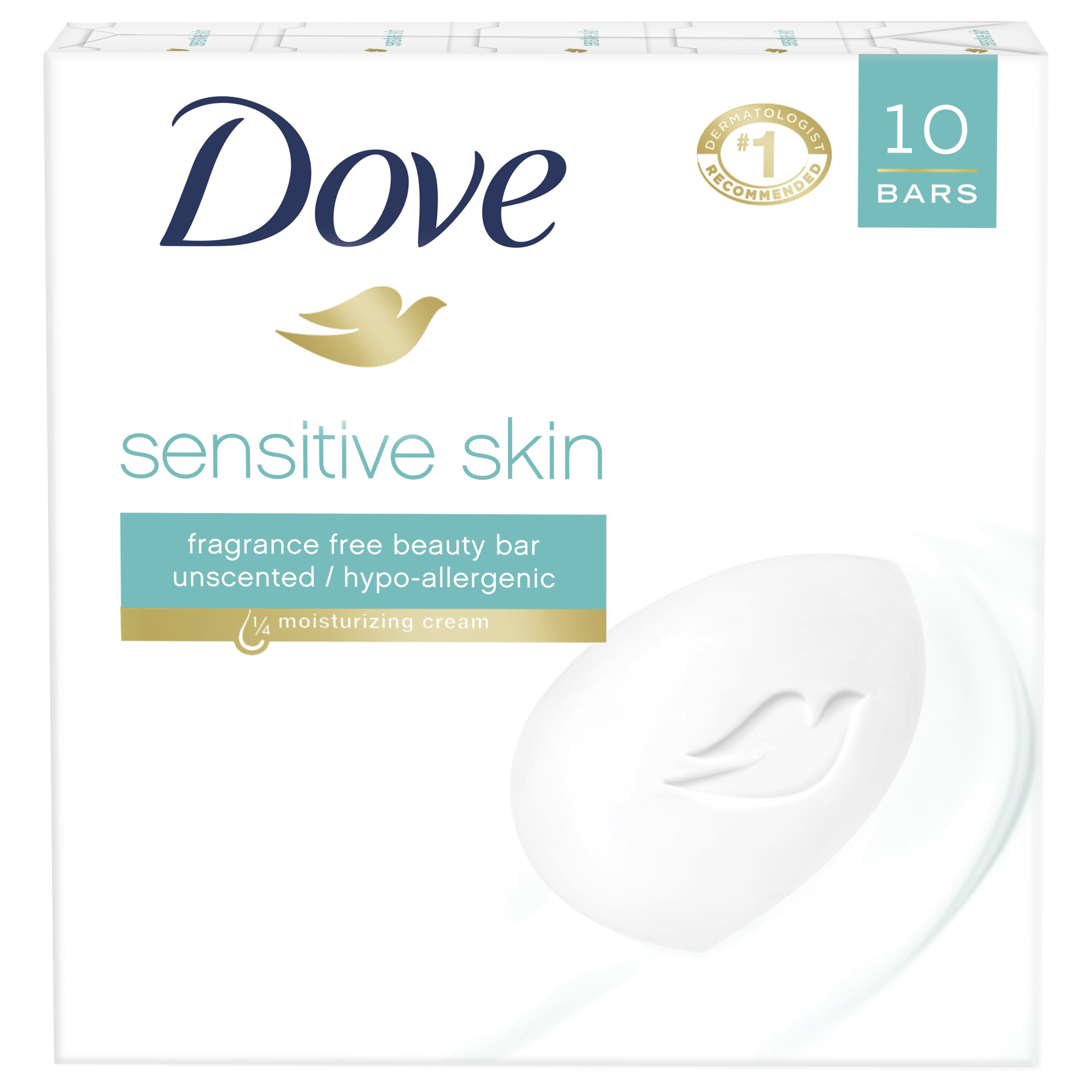 Dove Sensitive Skin Beauty Bar 4 oz 10pk