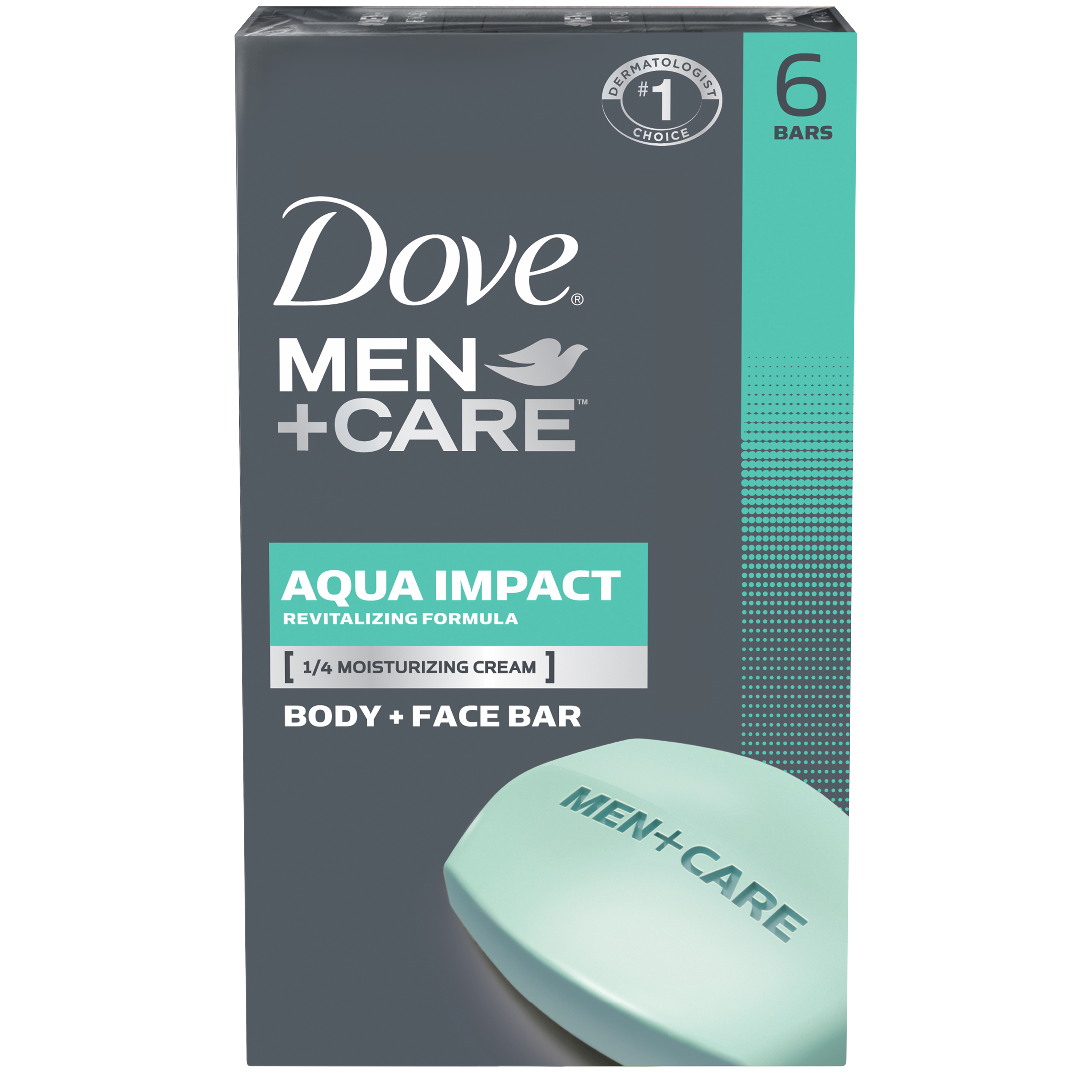 Dove Men+Care Aqua Impact Body & Face Bar 6pk