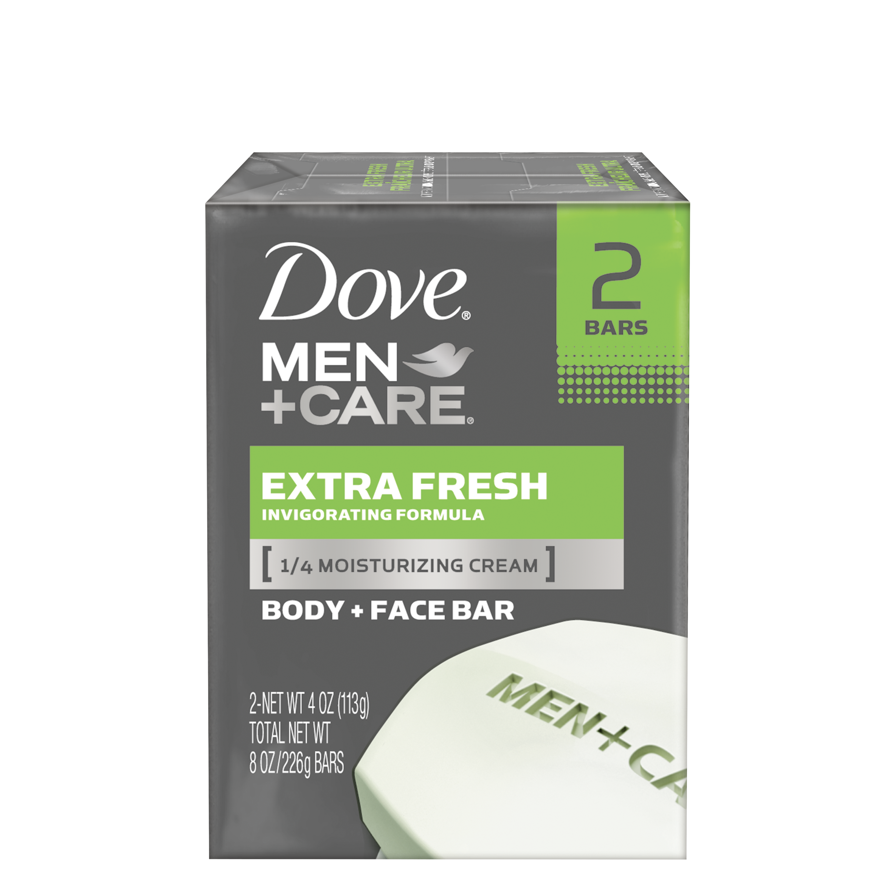Dove Men+Care Extra Fresh Body & Face Bar 2pk