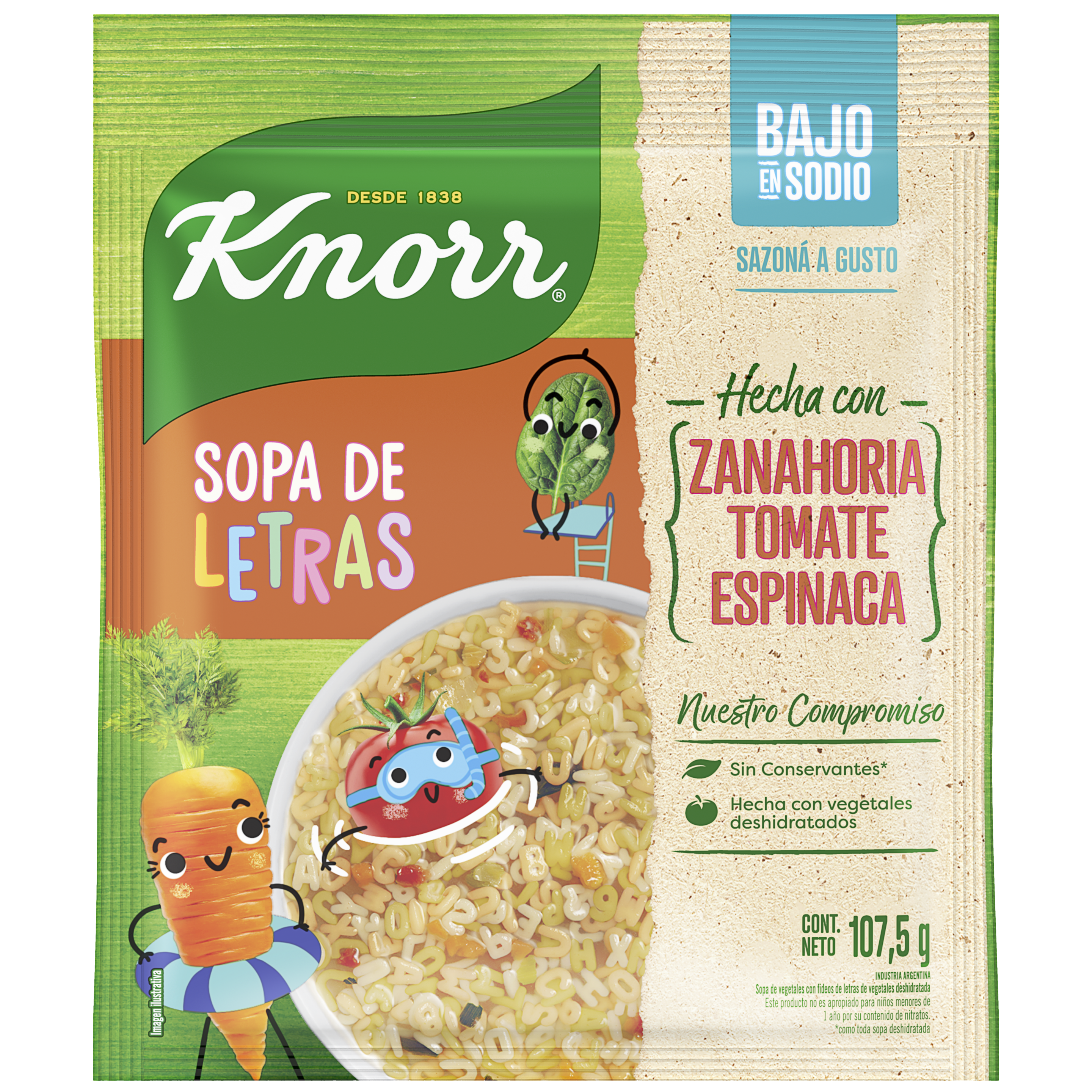 Imagen de envase Sopa de Letras Knorr