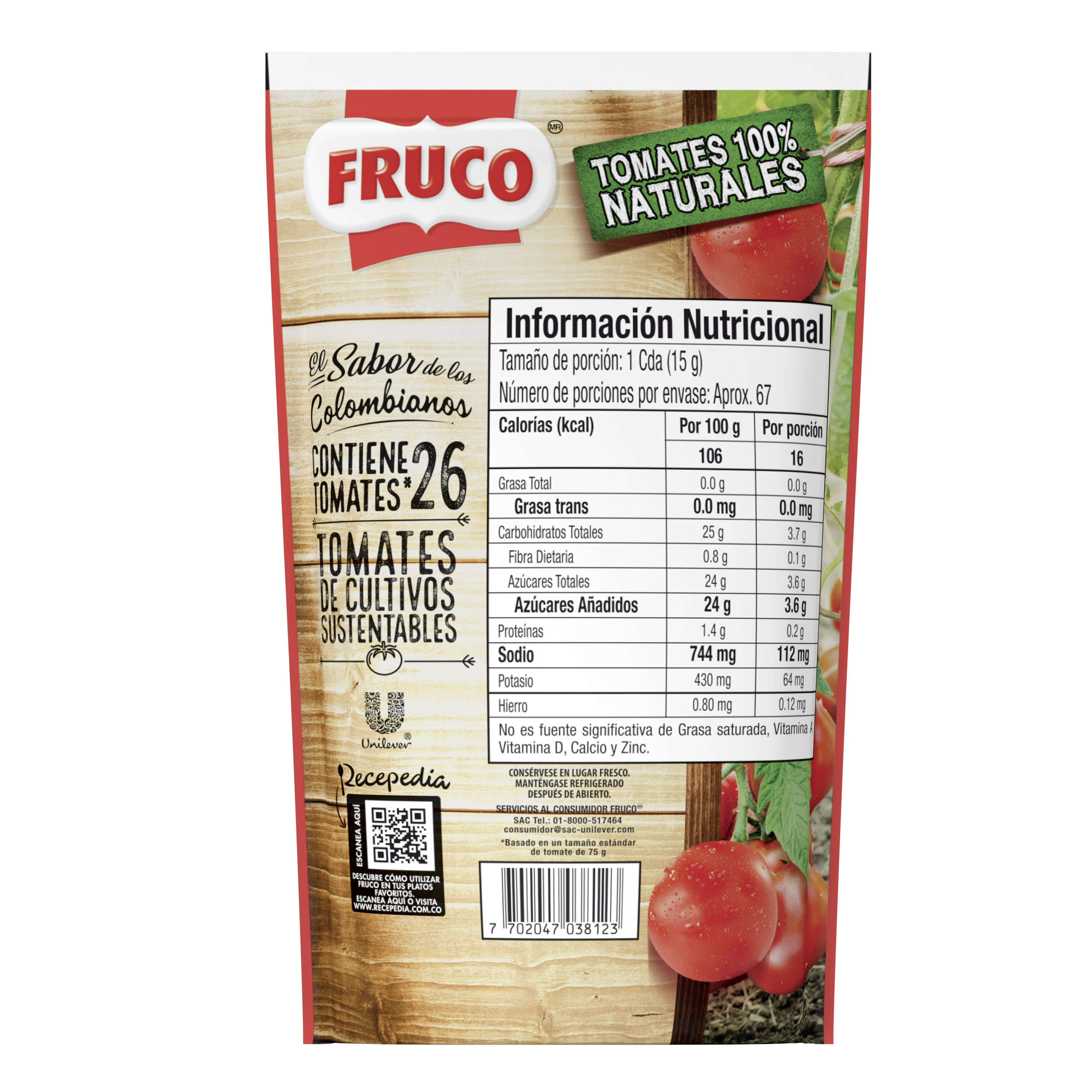 Salsa De Tomate Fruco Doypack 1000g