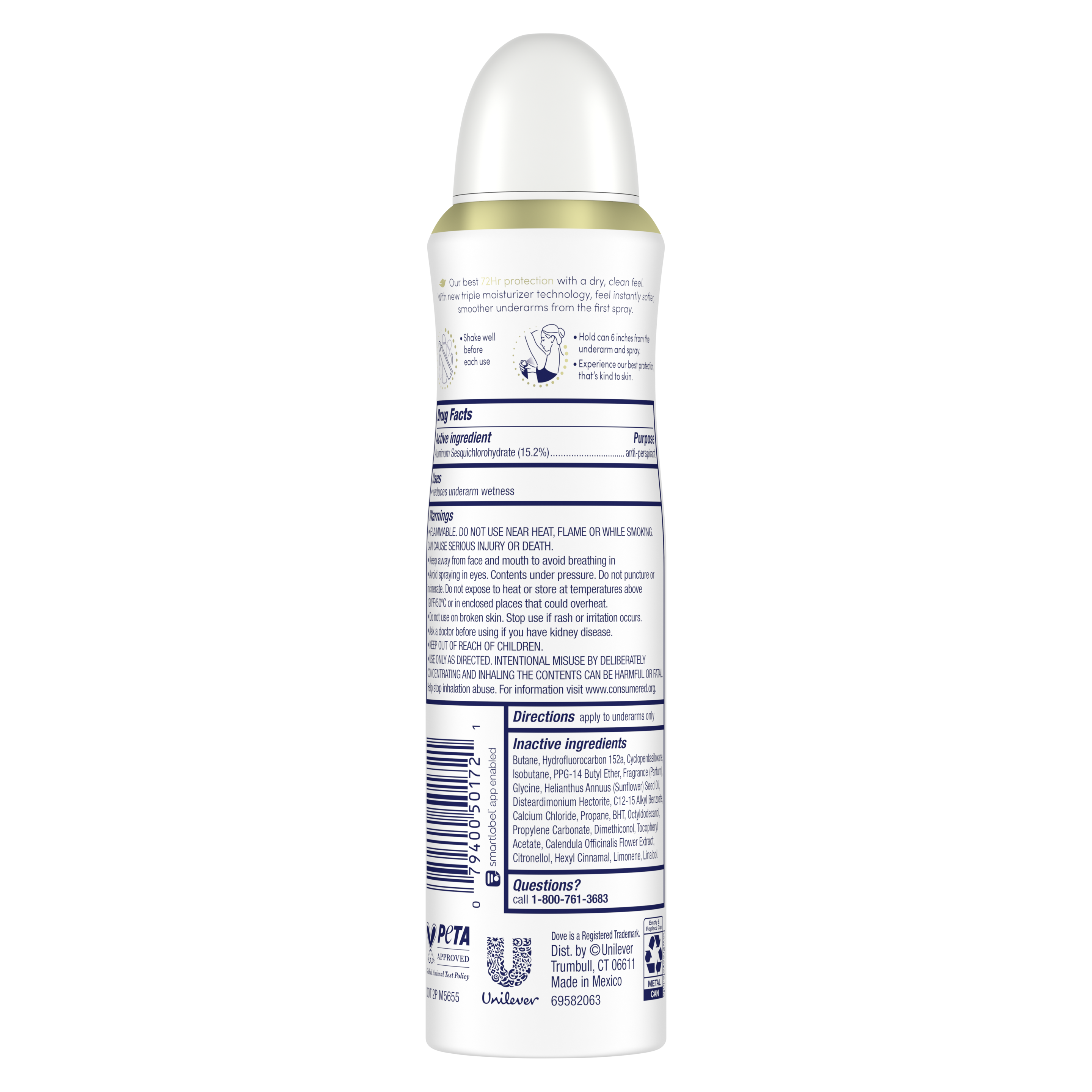 Ultimate Antiperspirant Deodorant Dry Spray Peony & Rose Water