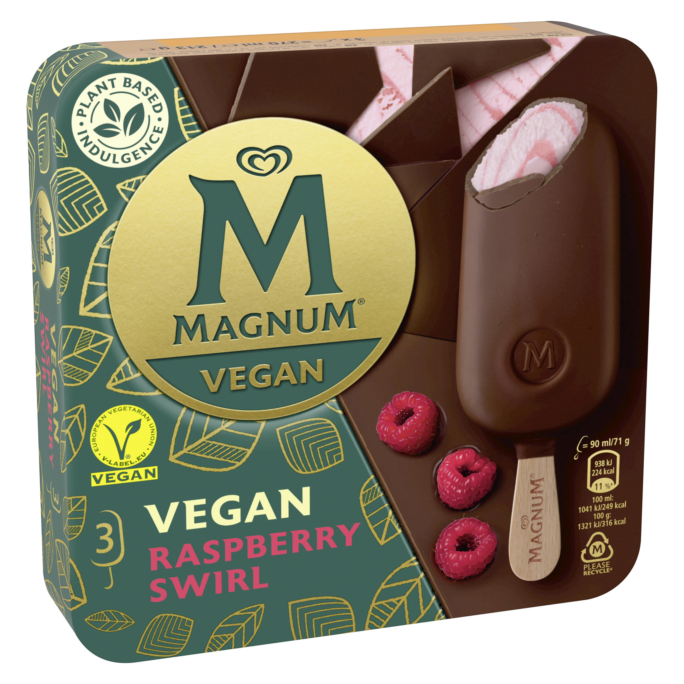 Magnum Vegan Raspberry Swirl 3-P