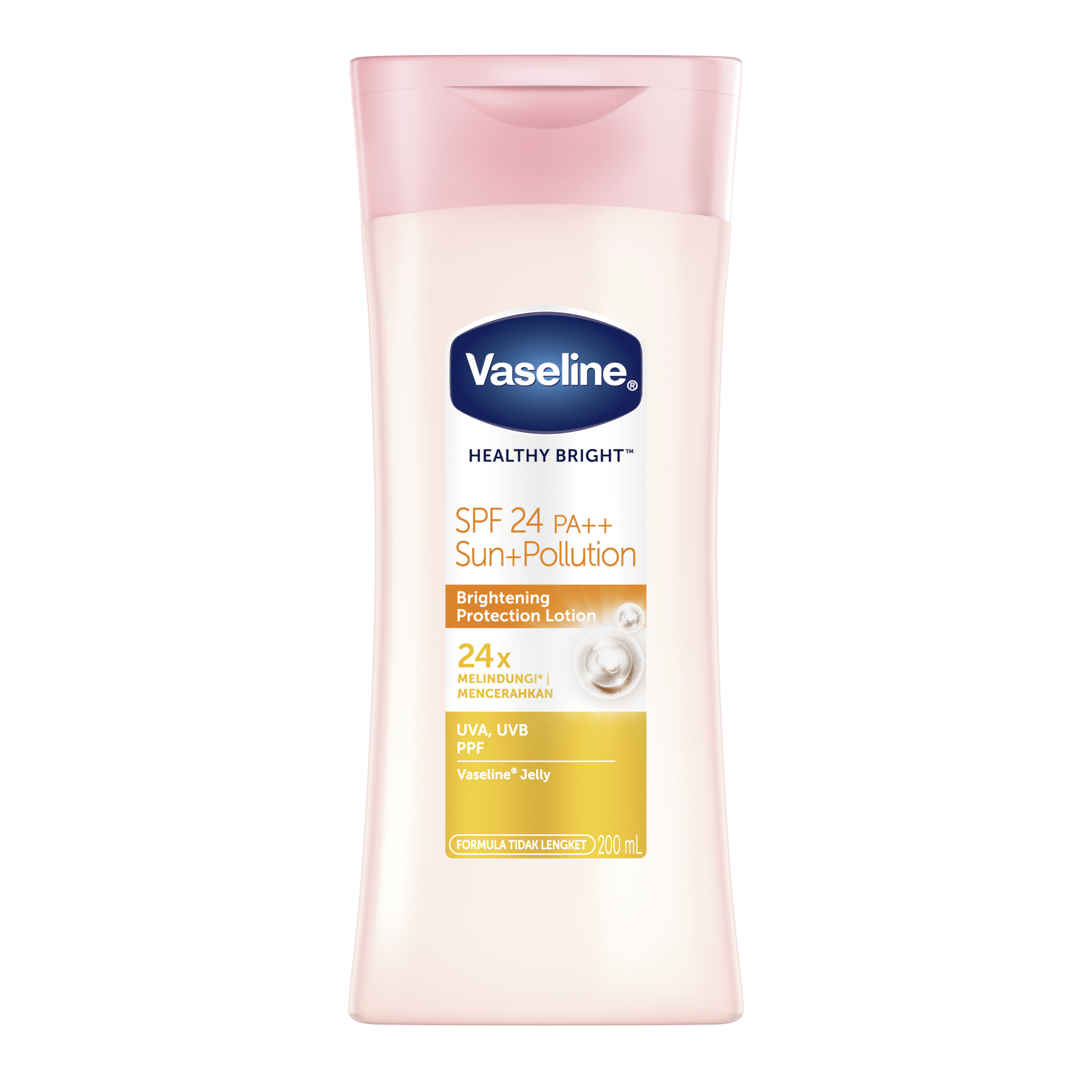 Vaseline HEALTHY WHITE UV HAND BODY LOTION  SUN + POLLUTION PROTECTION SPF25  200ML packshot