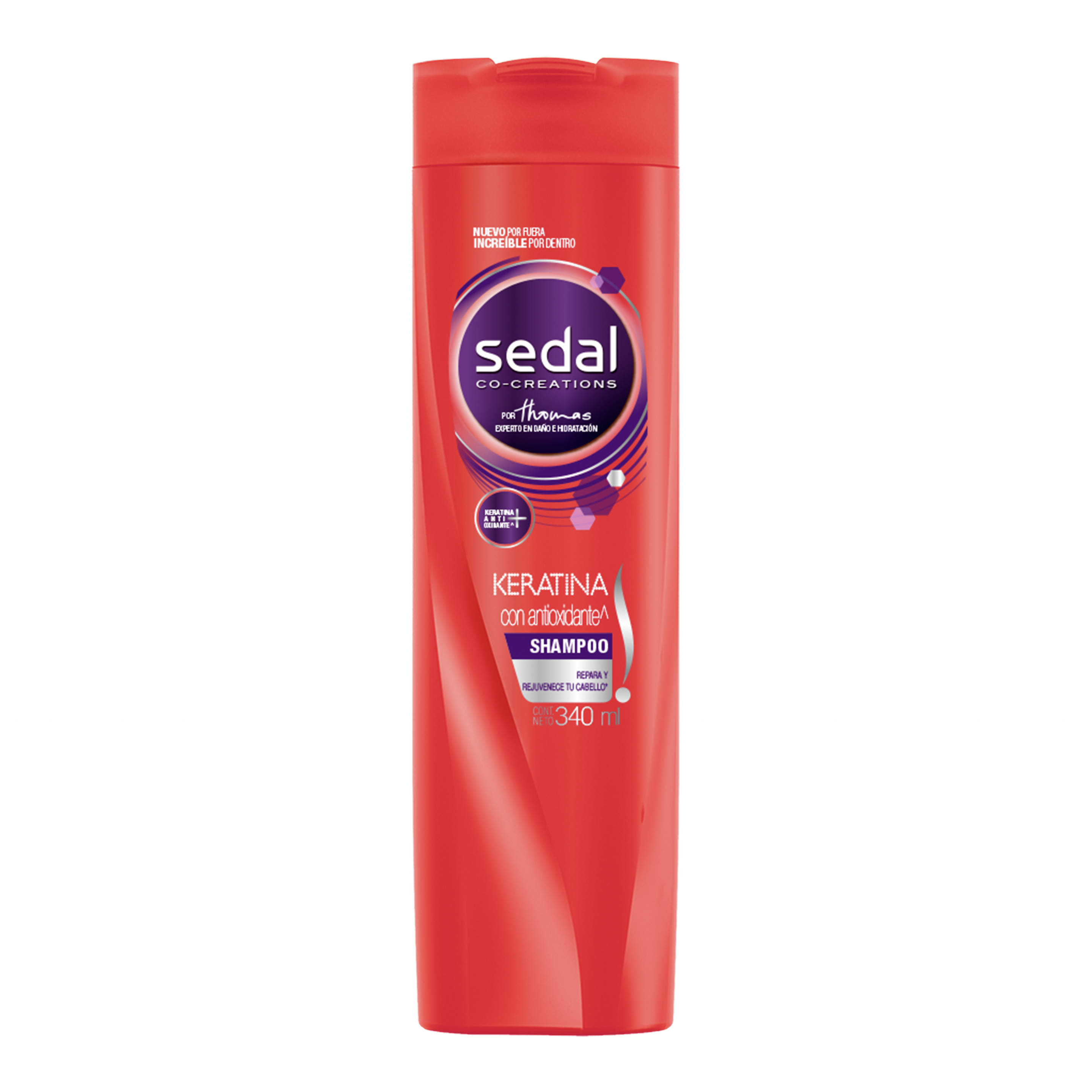 Imagen al frente del paquete Sedal Keratina Con Antioxidante 340 ml