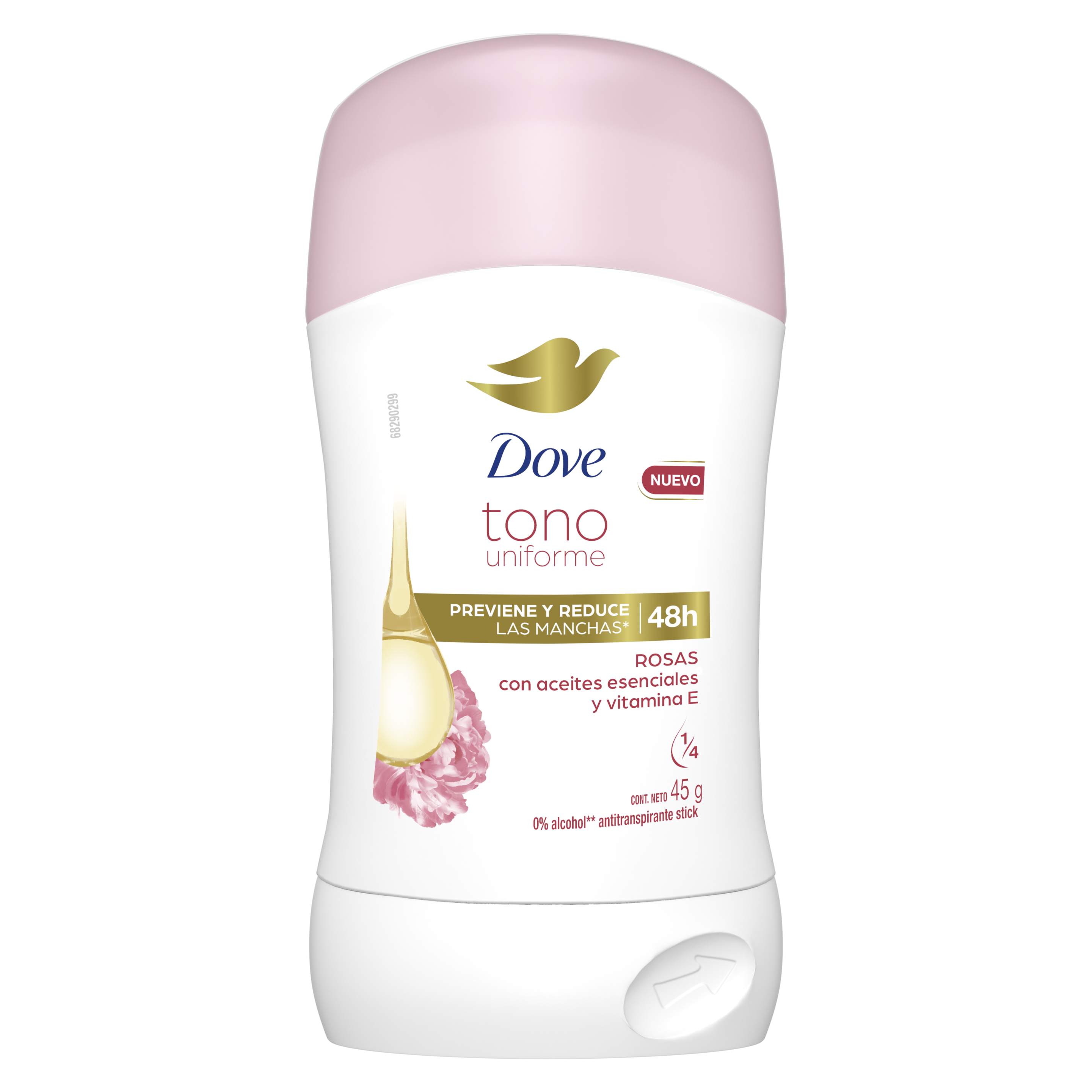 Dove Desodorante Antitranspirante Barra Tono Uniforme Rosas