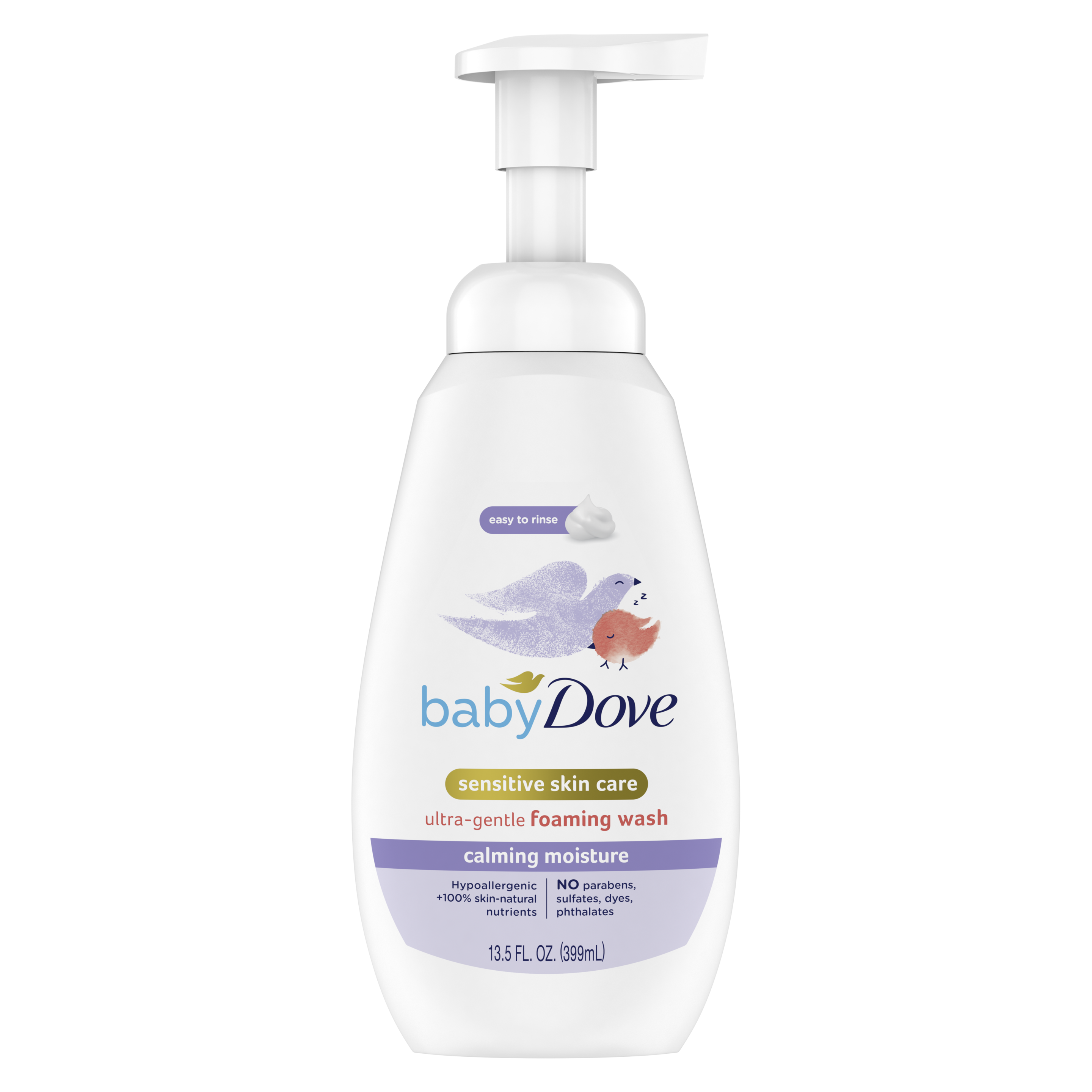Front of Baby Dove Calming Moisture Foaming Wash