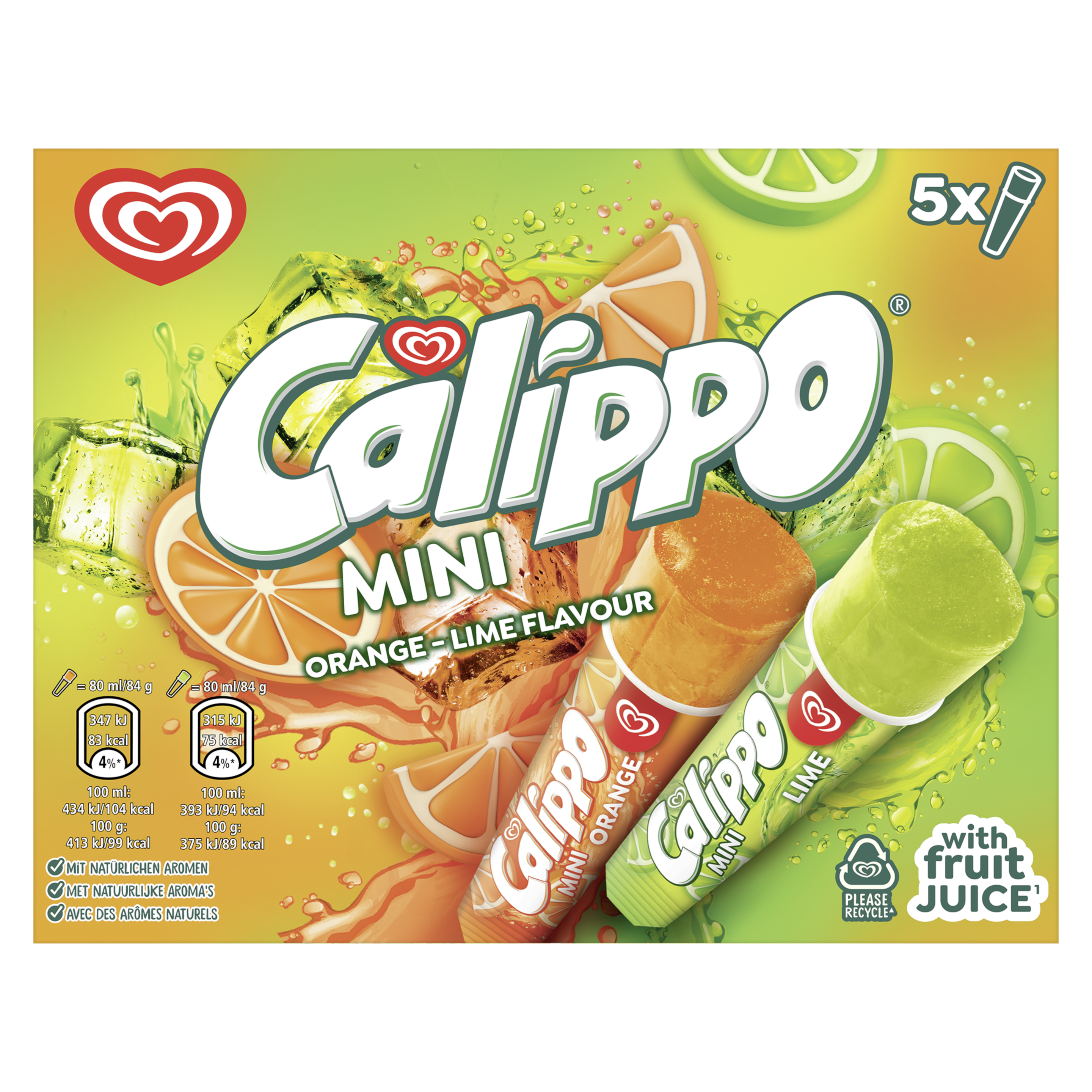 Calippo Orange & Lemon-Lime 6 pack