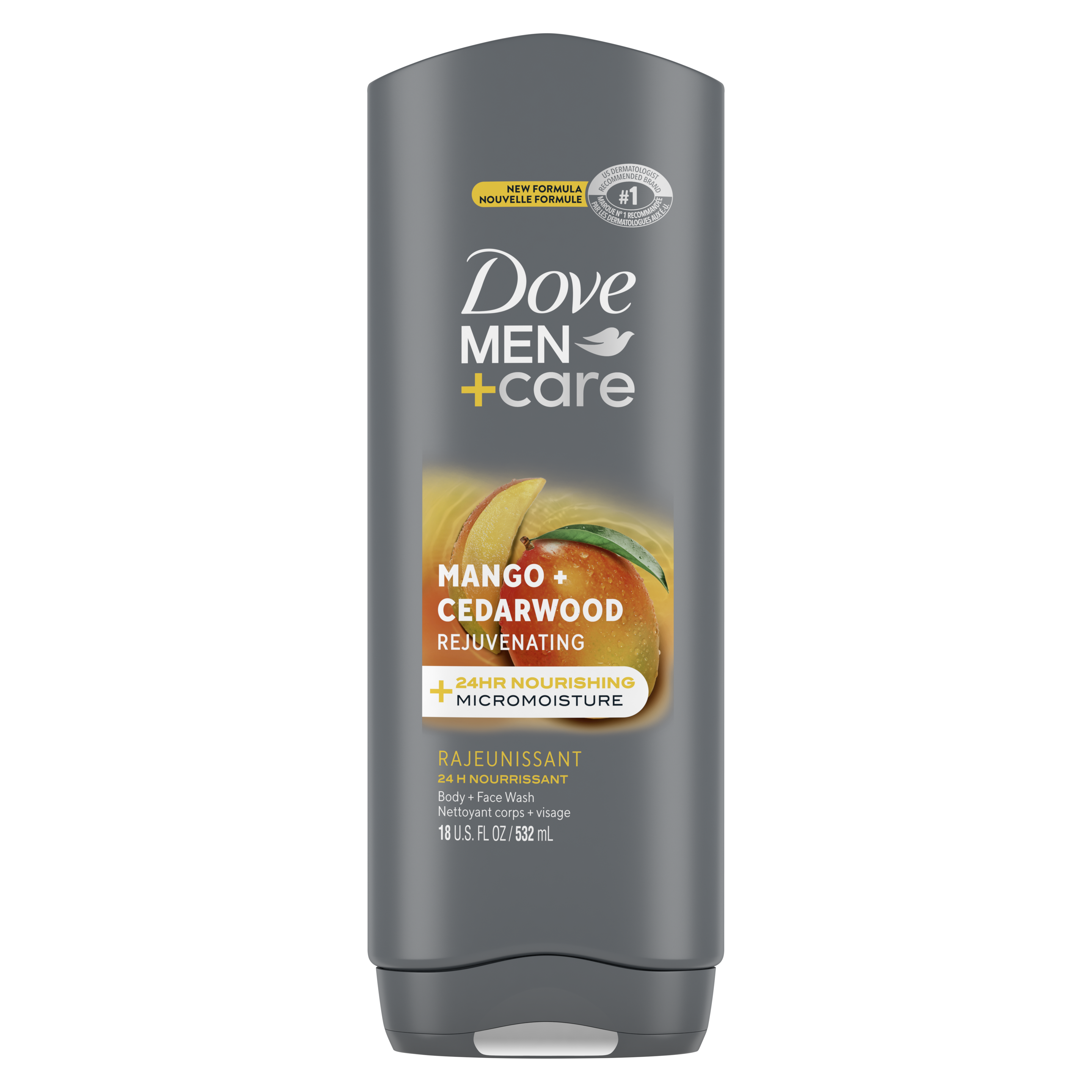 Dove Men+Care Mango + Cedarwood Rejuvenating Body + Face Wash
