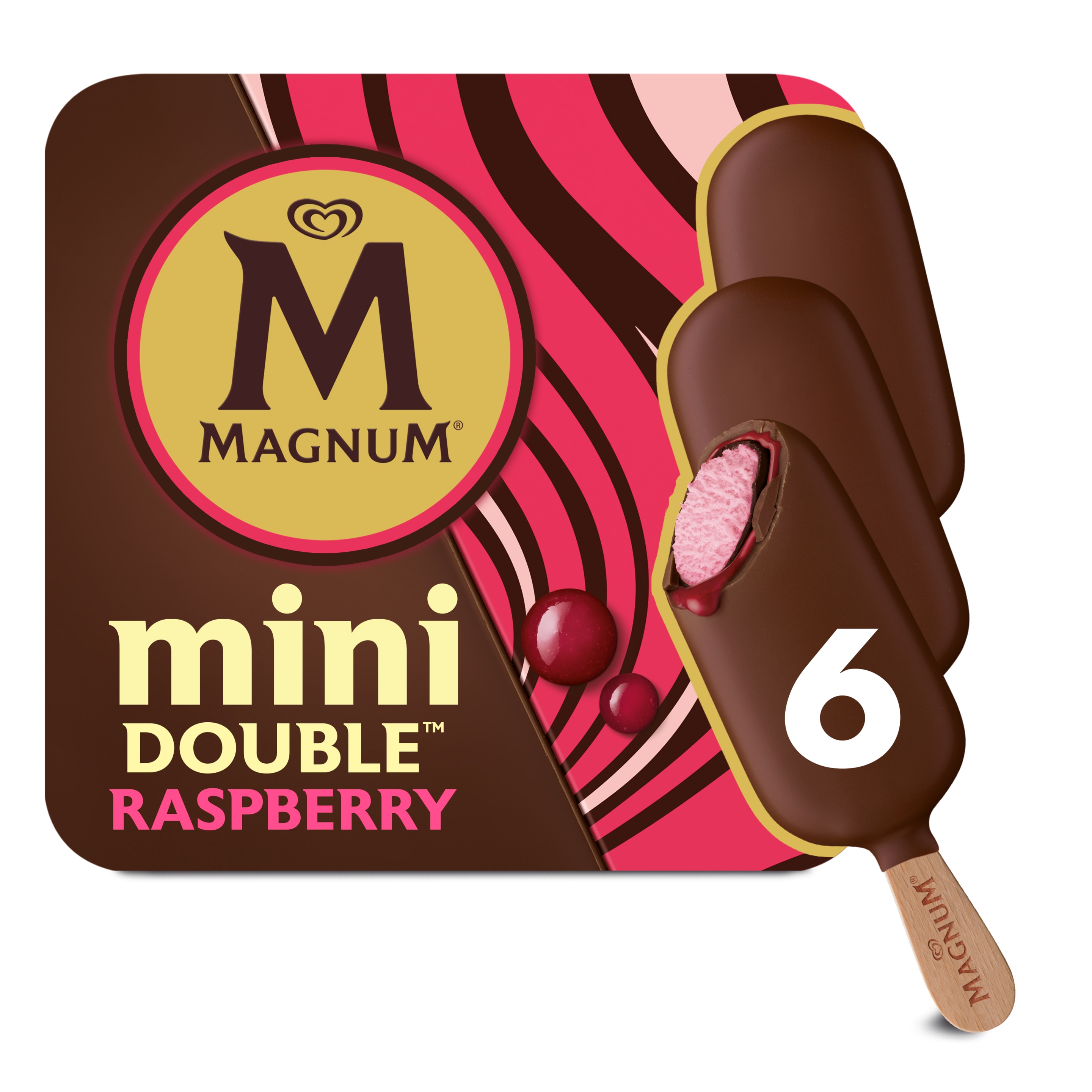 Magnum Mini Double Raspberry 6 x 55ml