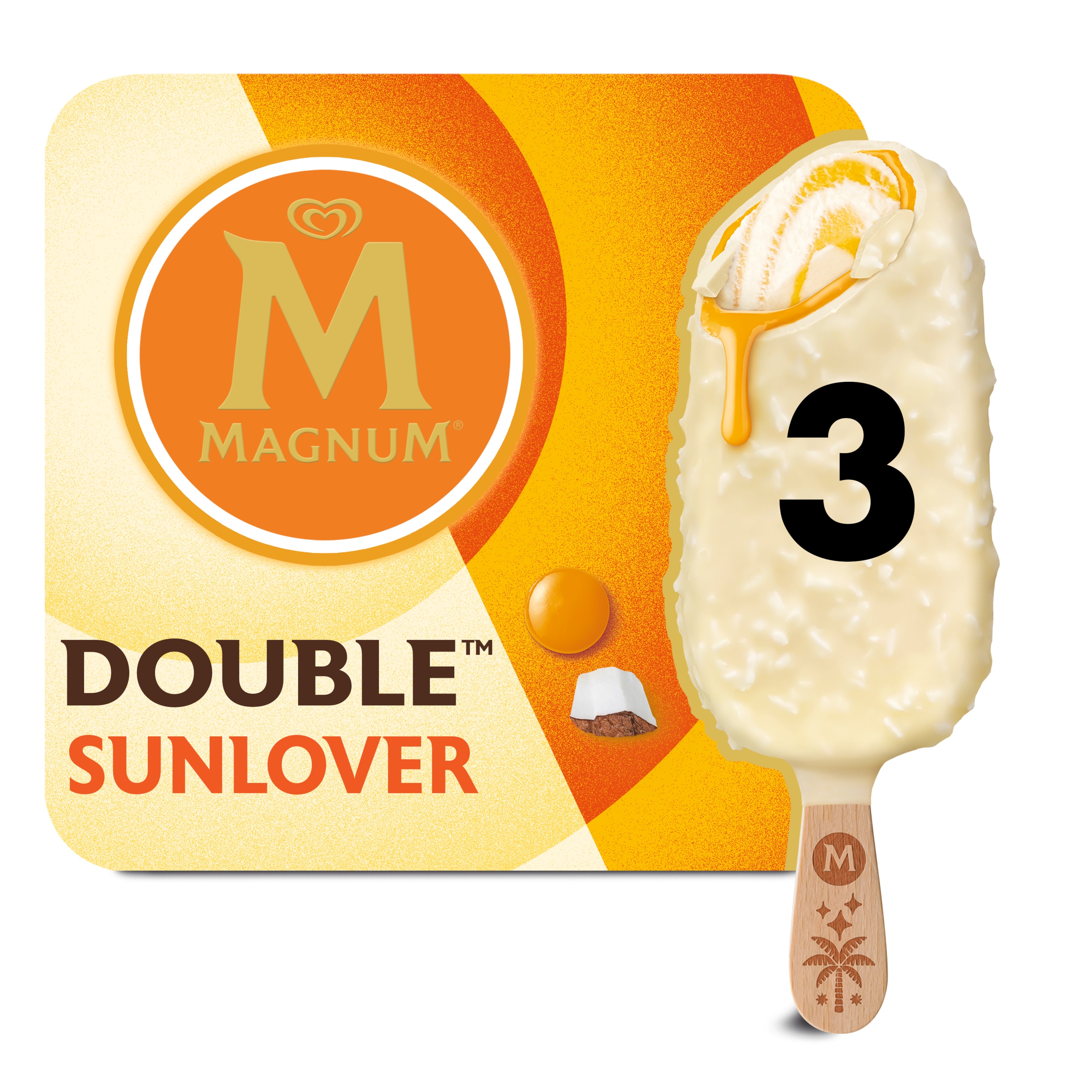 Magnum Double Sunlover Ice Cream 3 x 85ml Magnum Ice Cream 