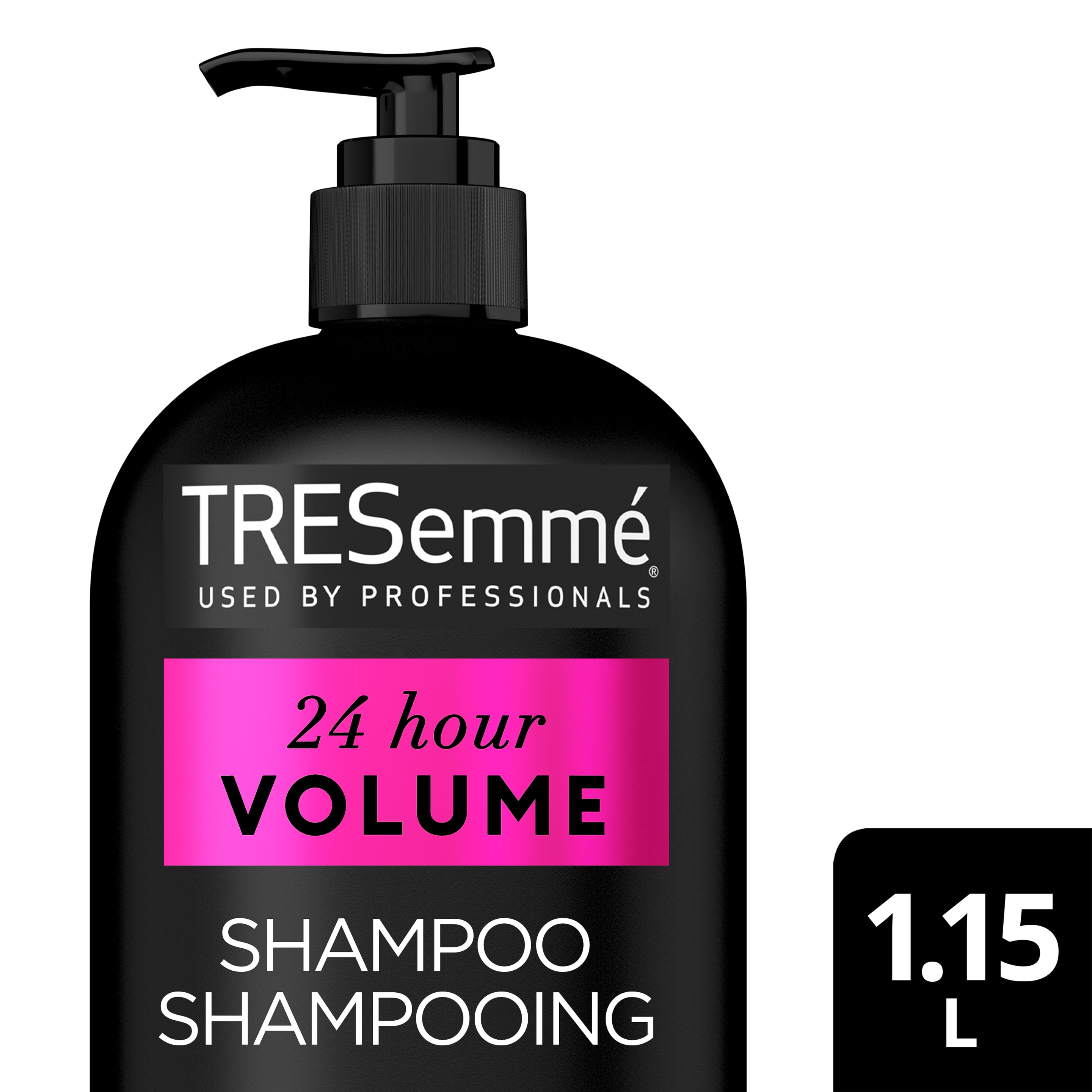Image de l'avant de la bouteille de TRESemmé®24 Hour Volume Shampoo de 1.15 L