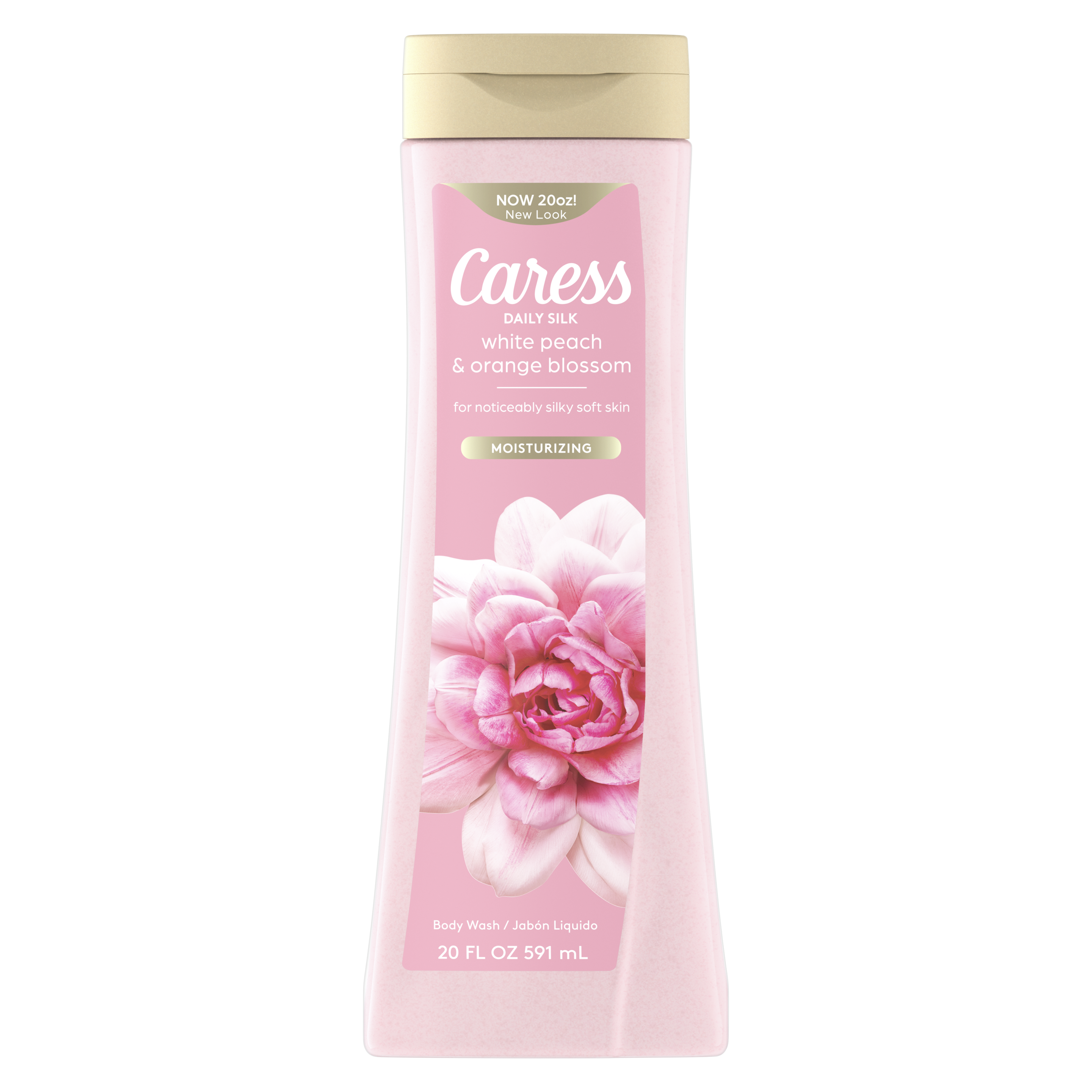 Caress Body Wash, Daily Silk 25.4 oz with Pump (Pack of 4