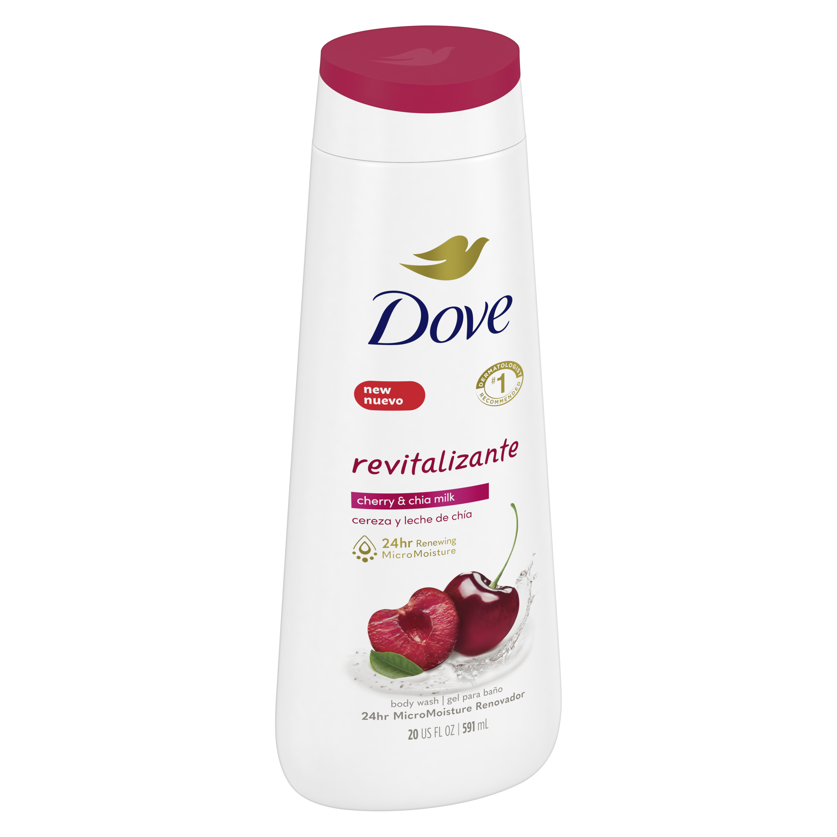 Dove Revitalizante Body Wash (Cherry & Chia Milk)