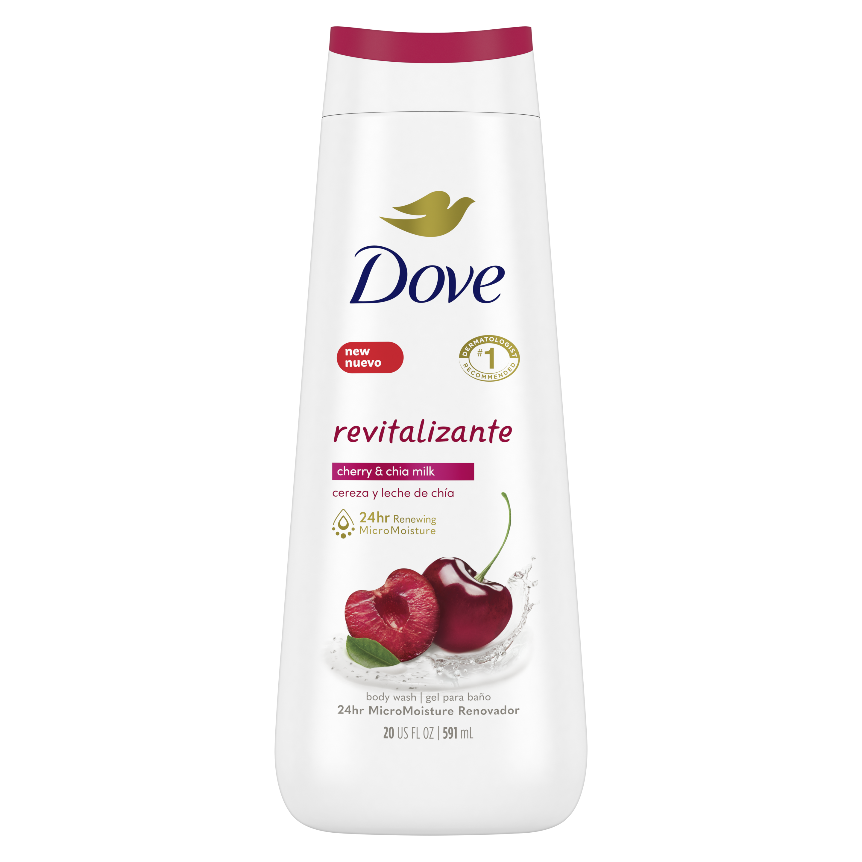 Dove Revitalizante Body Wash (Cherry & Chia Milk)