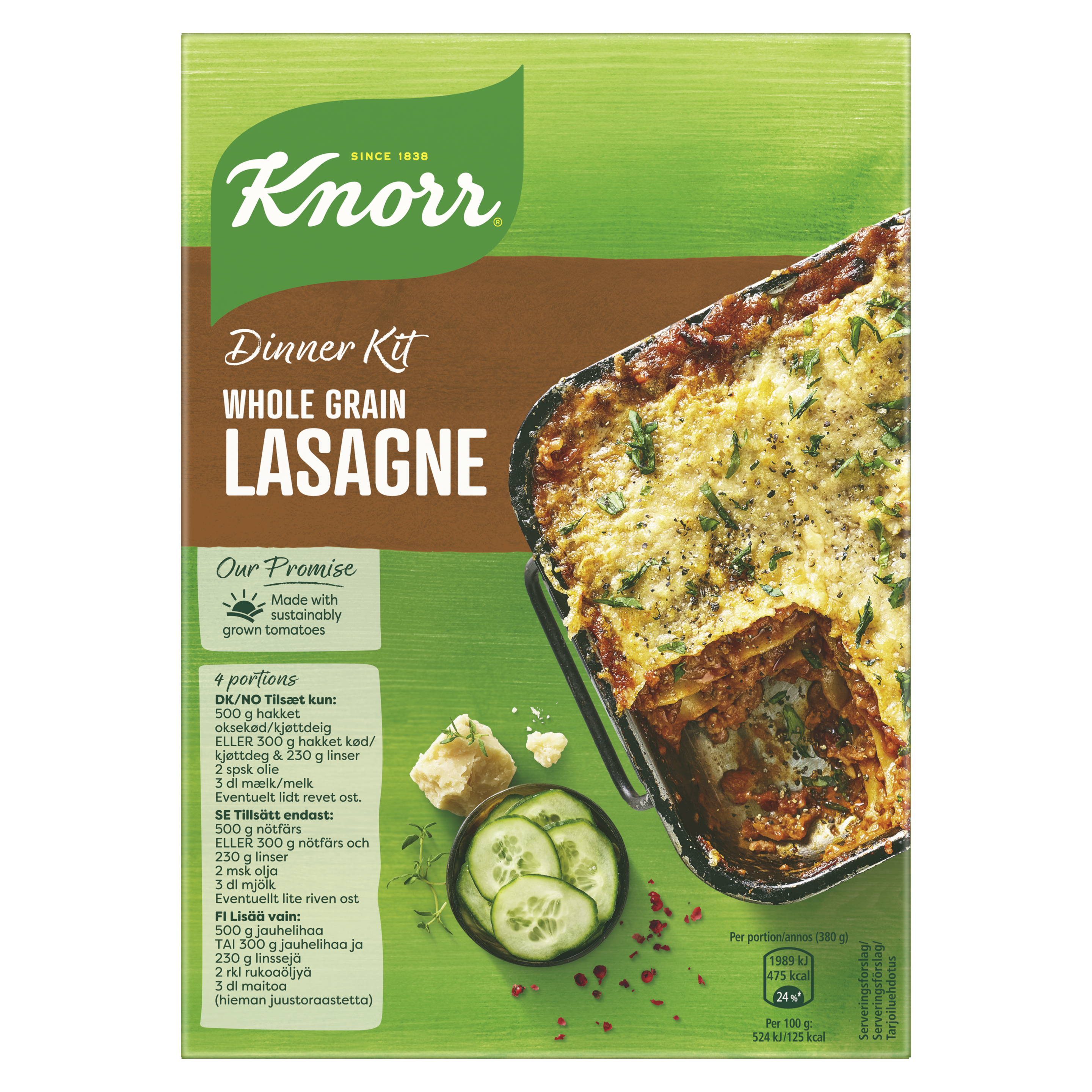 Dinner Kit Whole Grain Lasagne