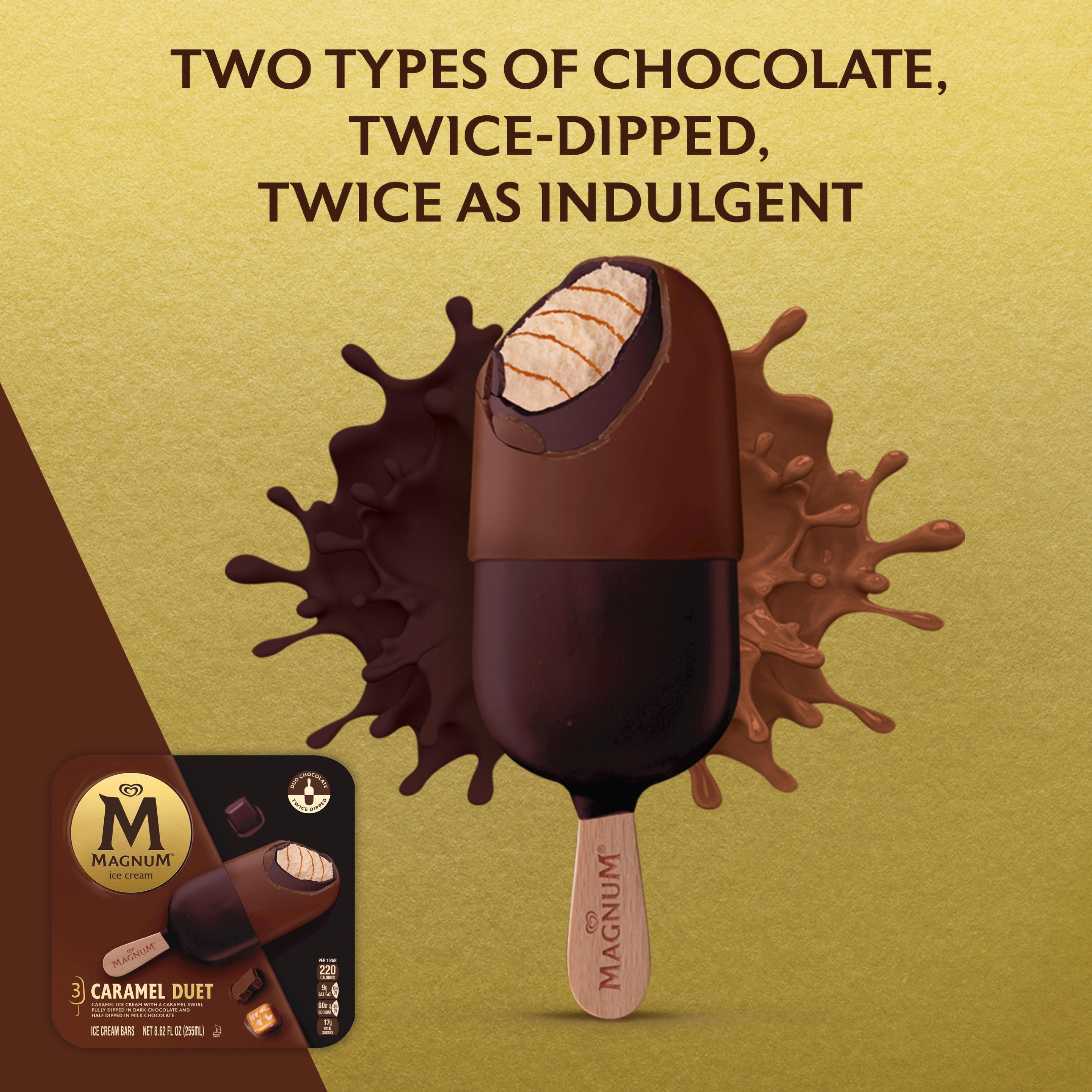 Caramel Duet Ice Cream Bar
