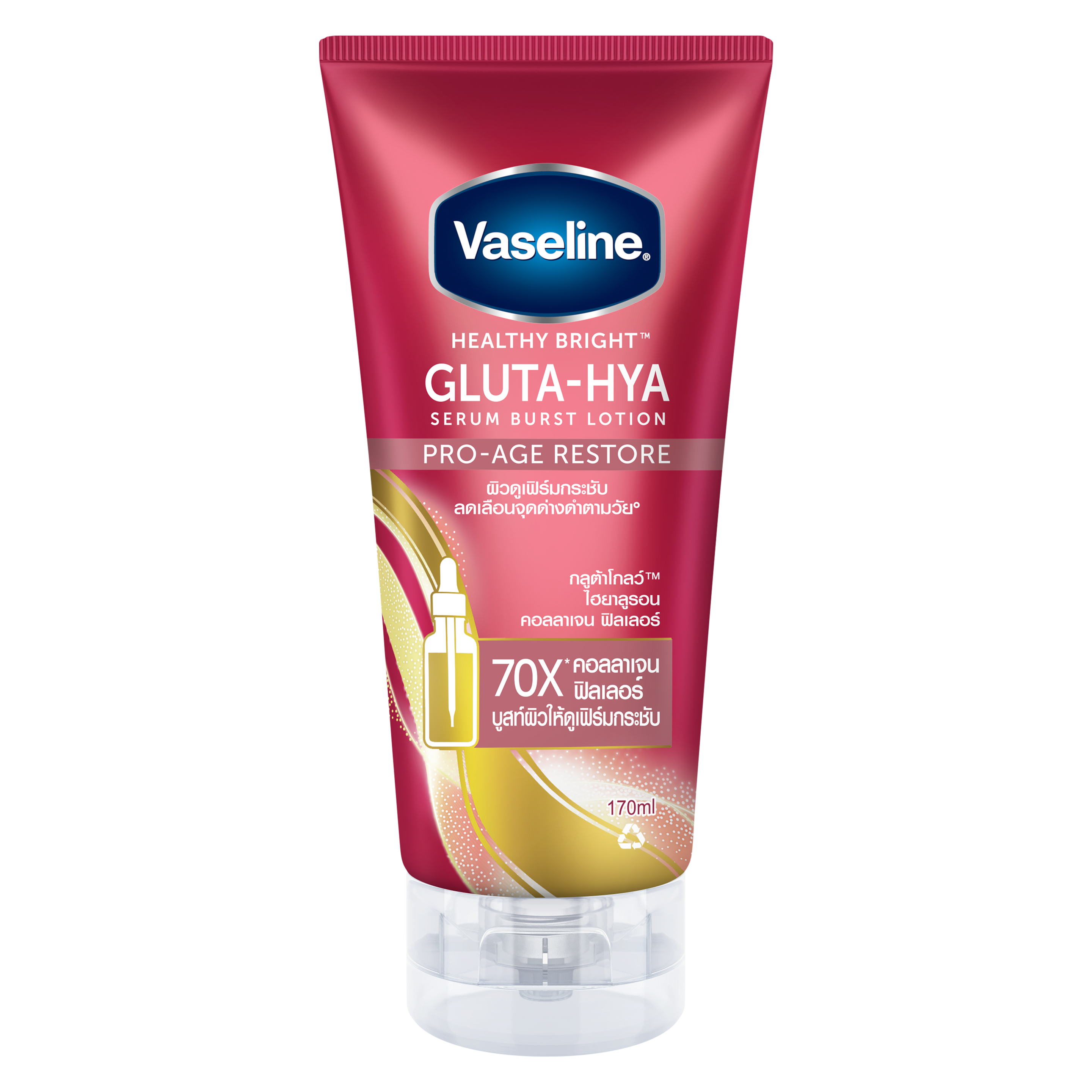 Vaseline Healthy Bright Gluta Hya Serum Burst Lotion Pro-Age Restore