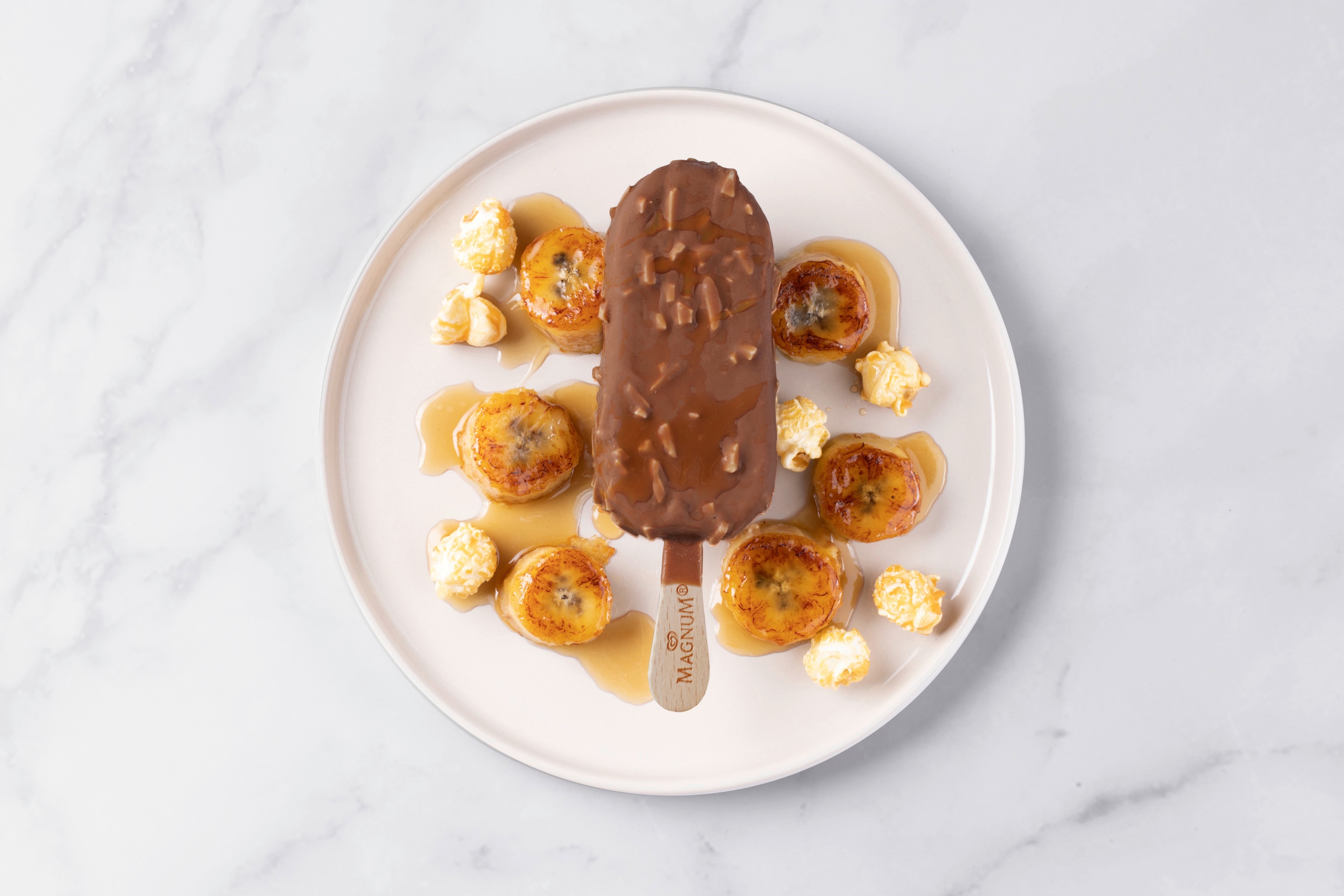 Magnum Movie-night banana and popcorn made with Magnum Almond