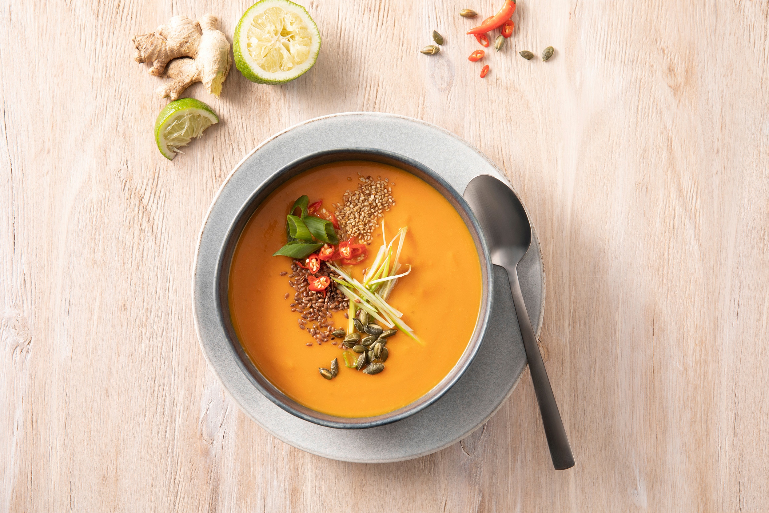 Kürbissuppe mit Ingwer