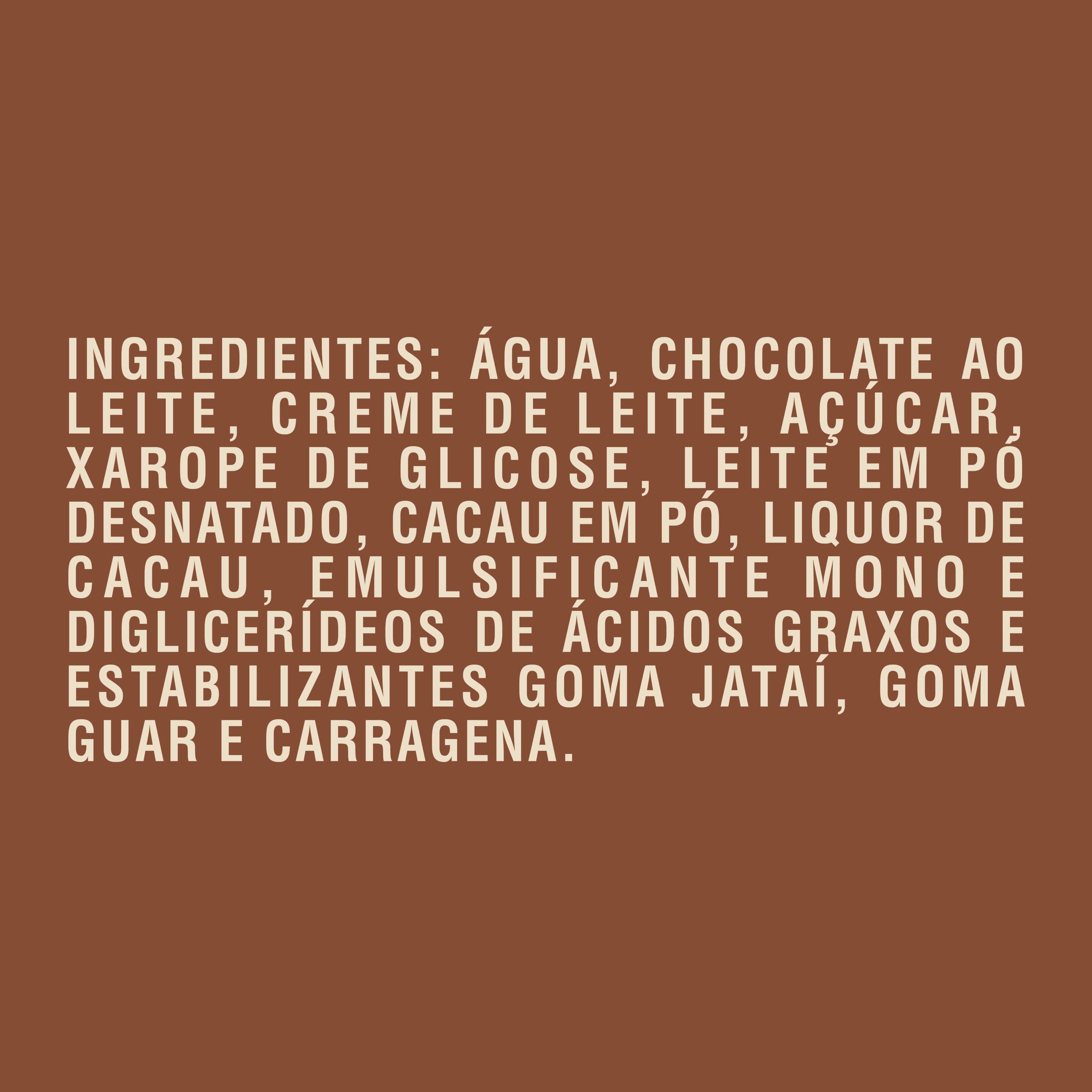 lista de ingredientes do sorvete