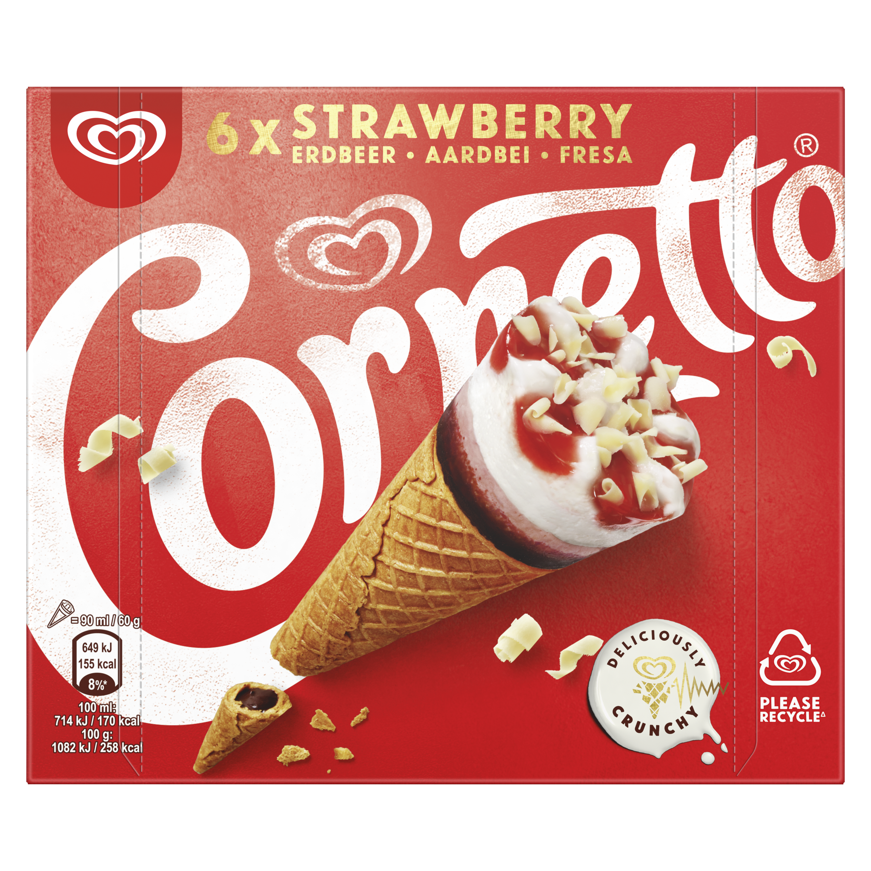 Cornetto Strawberry 6 pack