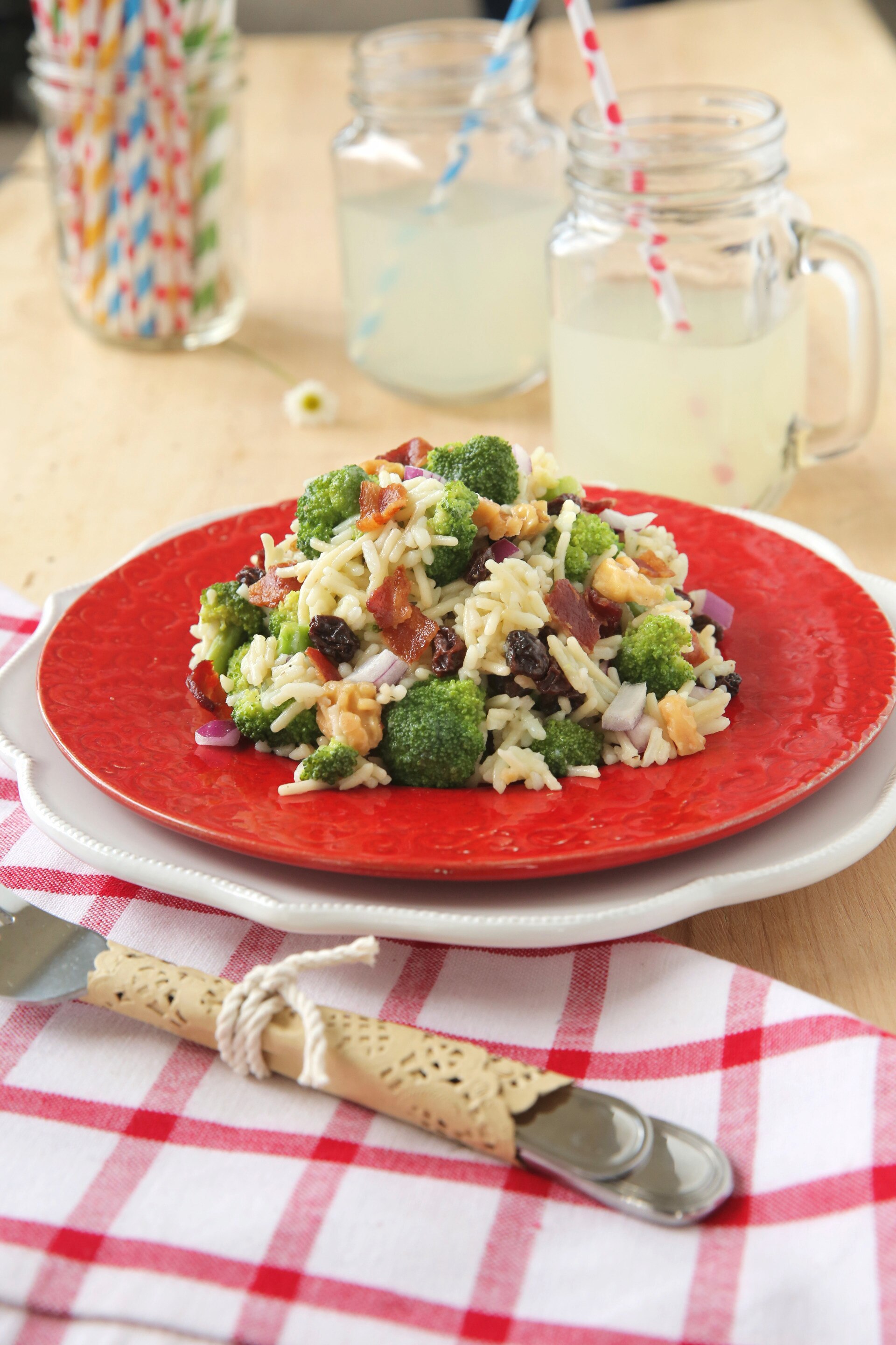 Chilled Summer Broccoli Rice Salad