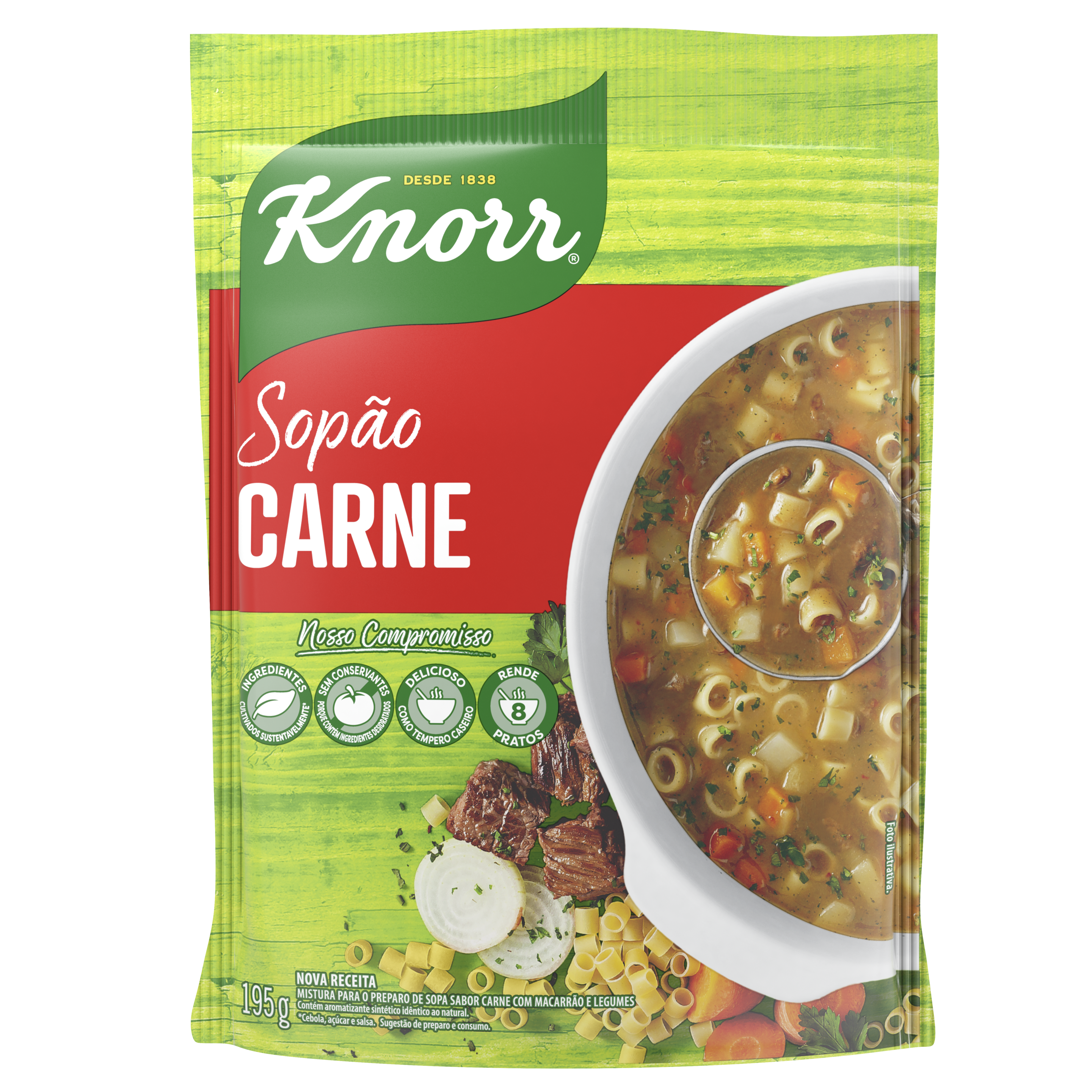 Sopão Knorr Carne mais Macarrão