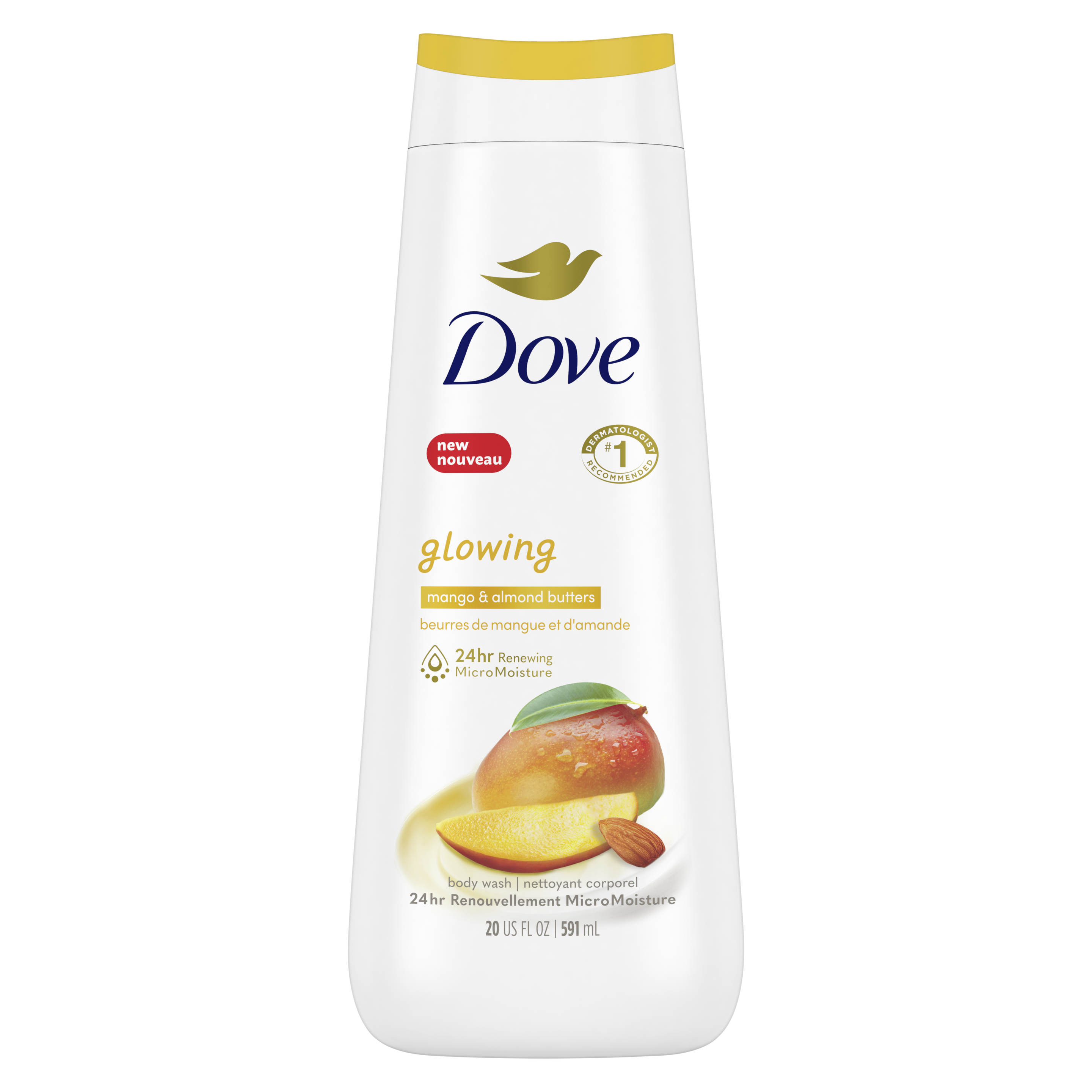 Dove Glowing Body Wash Mango Butter & Almond Butter 22 oz
