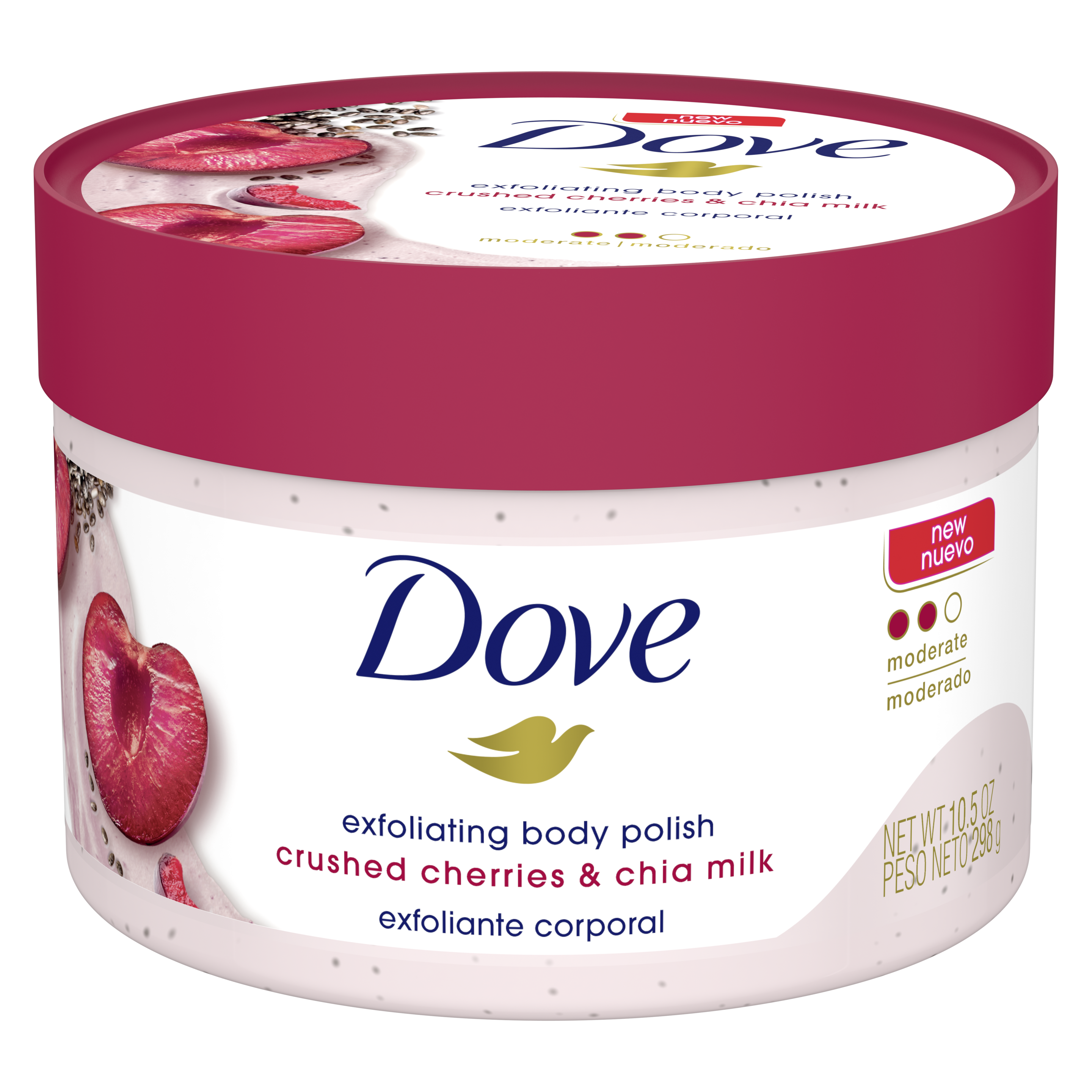 Dove Body Polish with Crushed (Cherries & Chia Milk)
